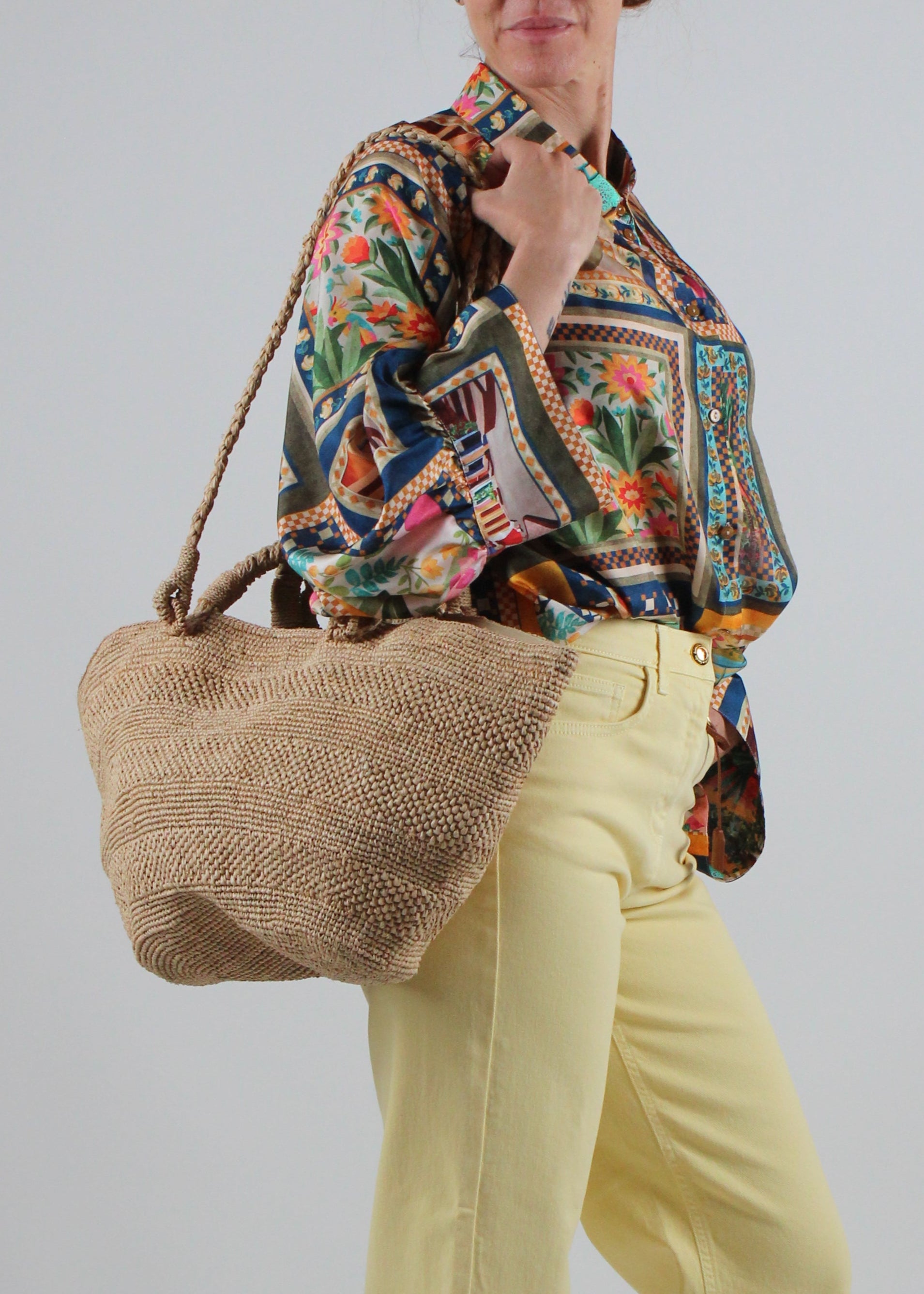 251MMOSH010 CAMICIA CATINGA MULTICOLOR VERDE