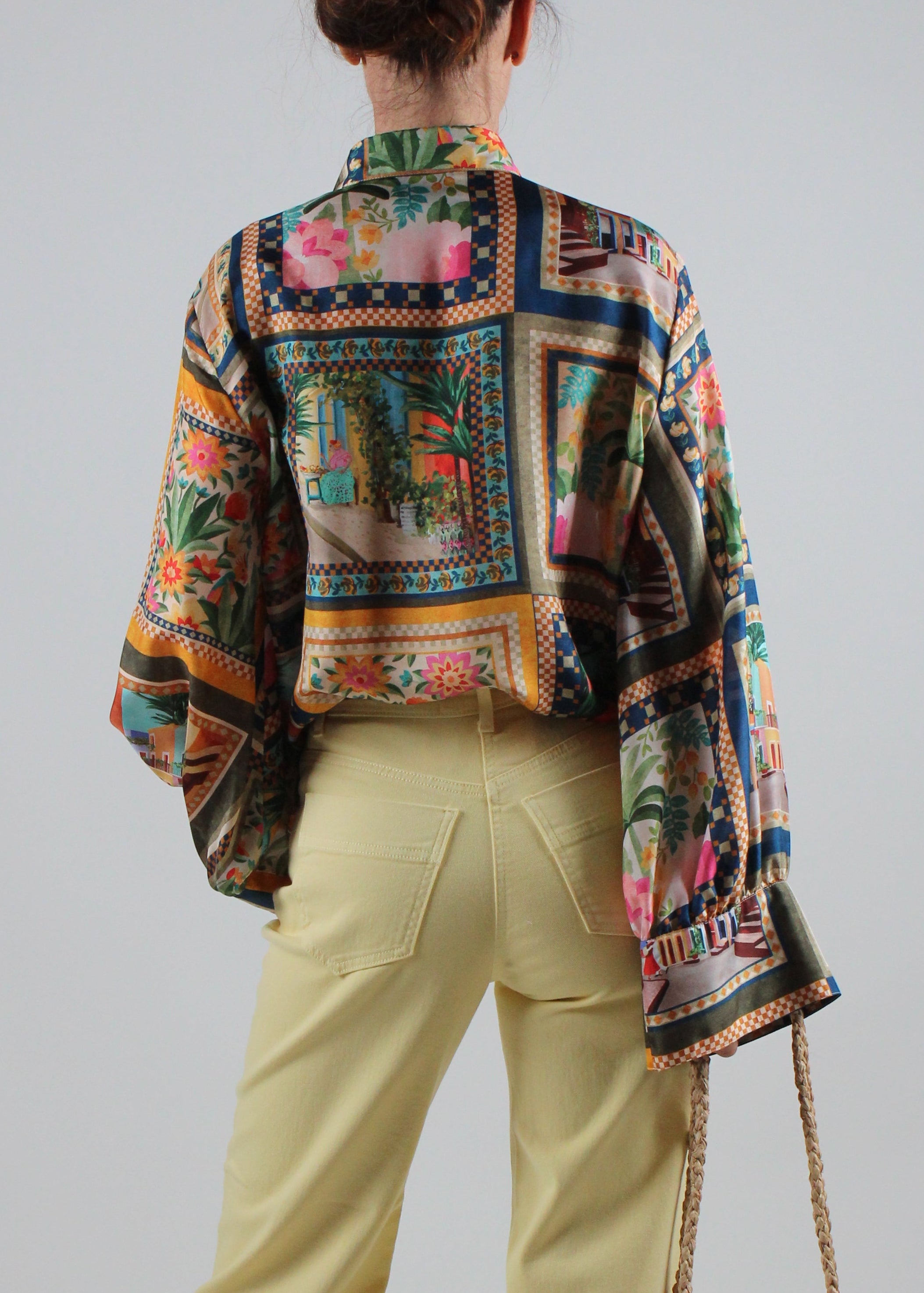 251MMOSH010 CAMICIA CATINGA MULTICOLOR VERDE