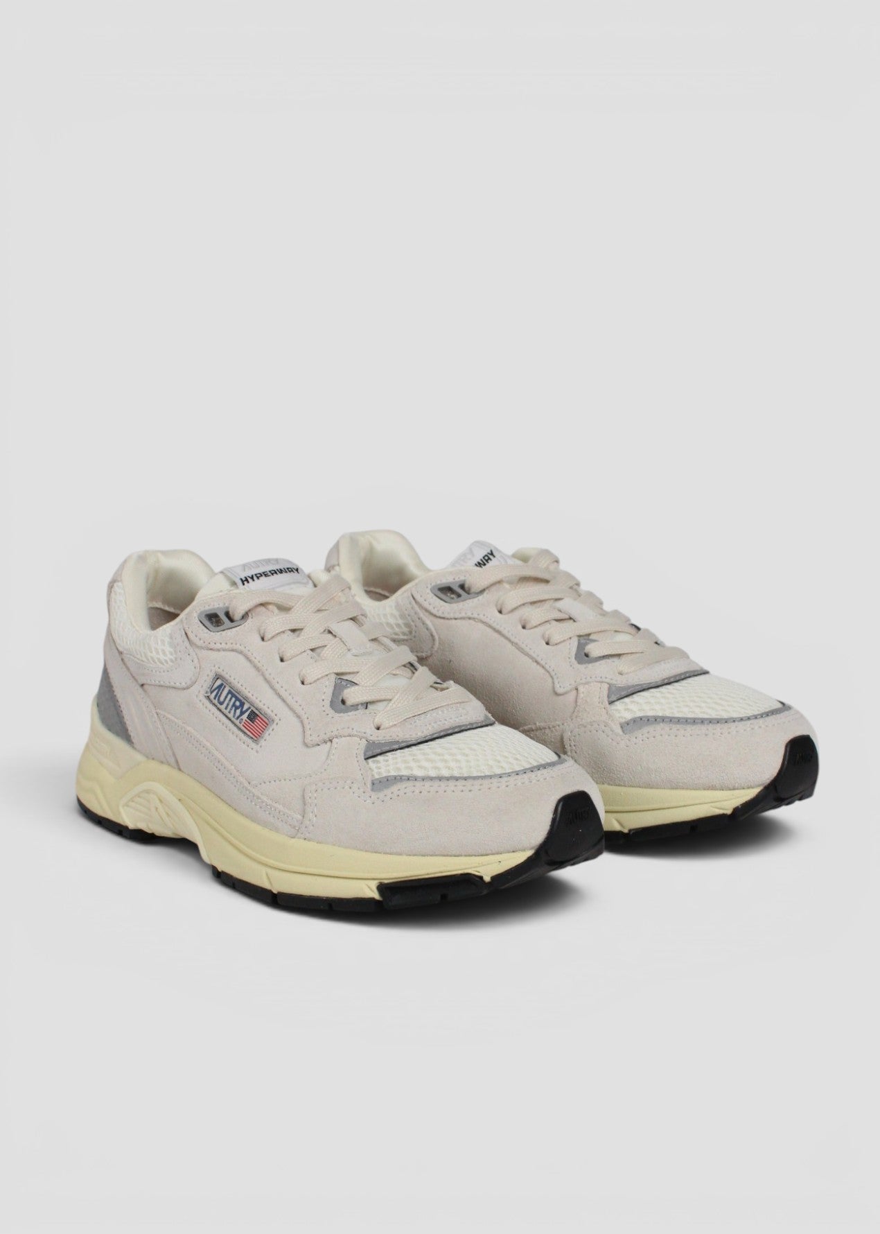 HYLW-UM10 SNEAKERS DONNA HUPERWAY SUEDE/MESH WHT/SILV