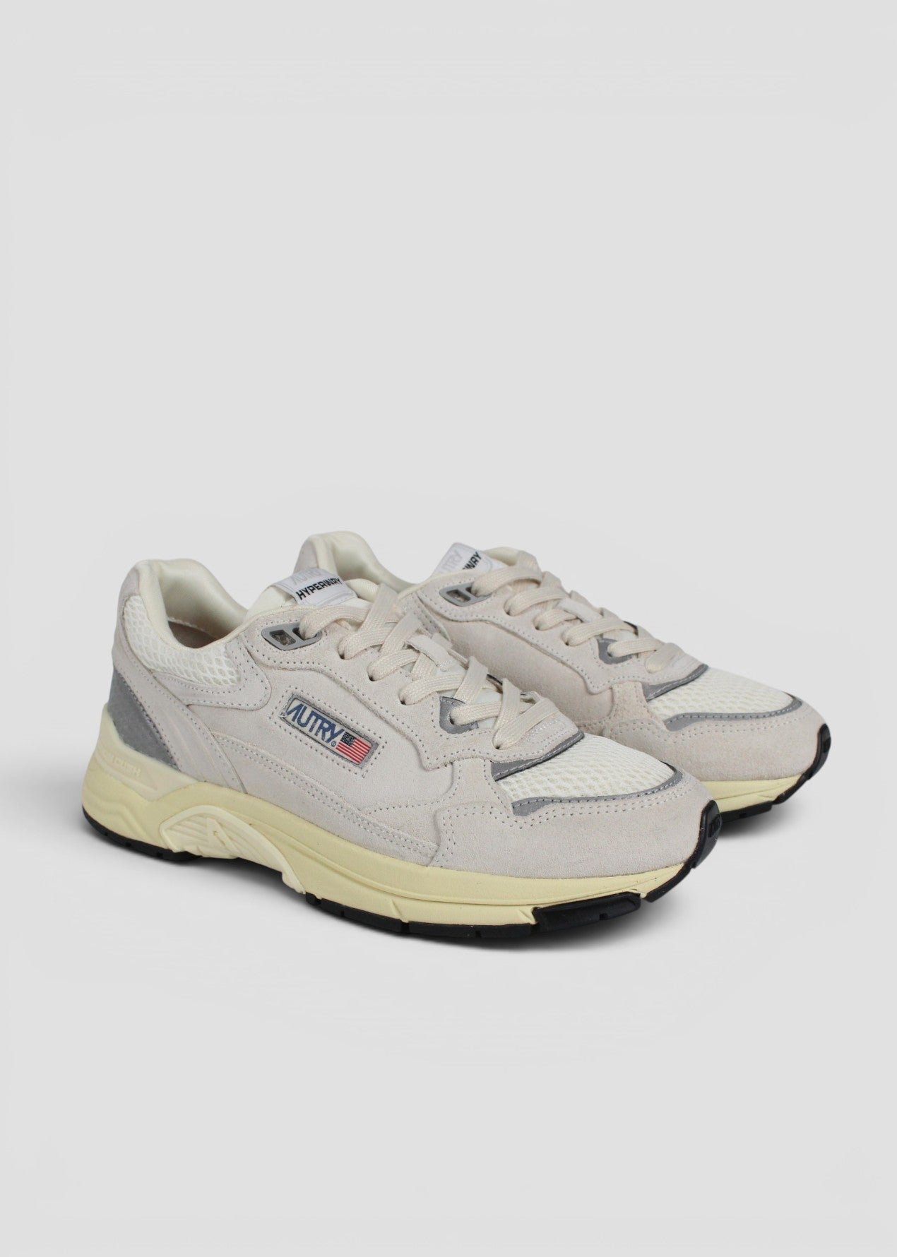 HYLW-UM10 SNEAKERS DONNA HUPERWAY SUEDE/MESH WHT/SILV