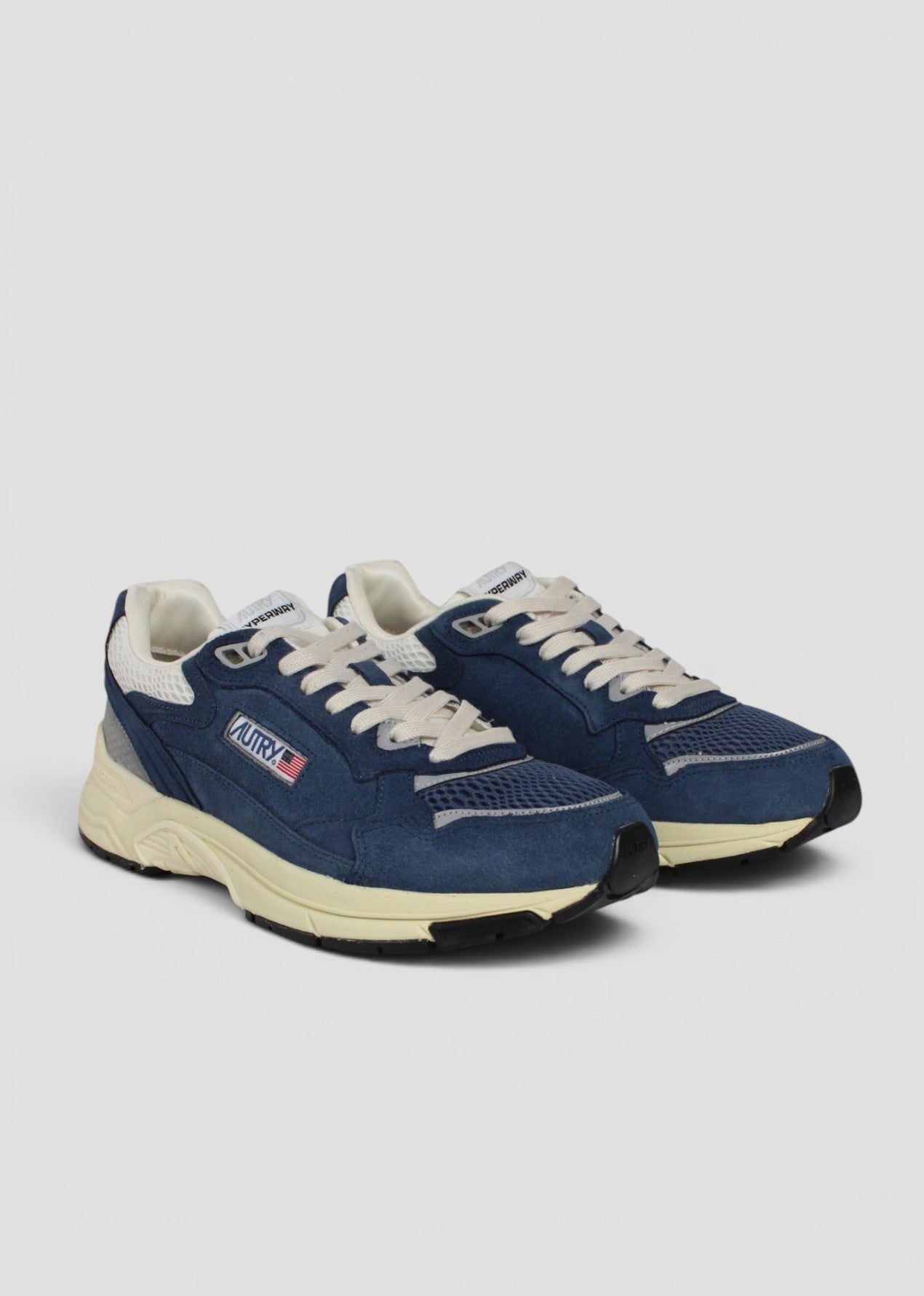 HYLM-UM09 SNEAKERS HUPERWAY SUEDE/MESH WHT/GREY