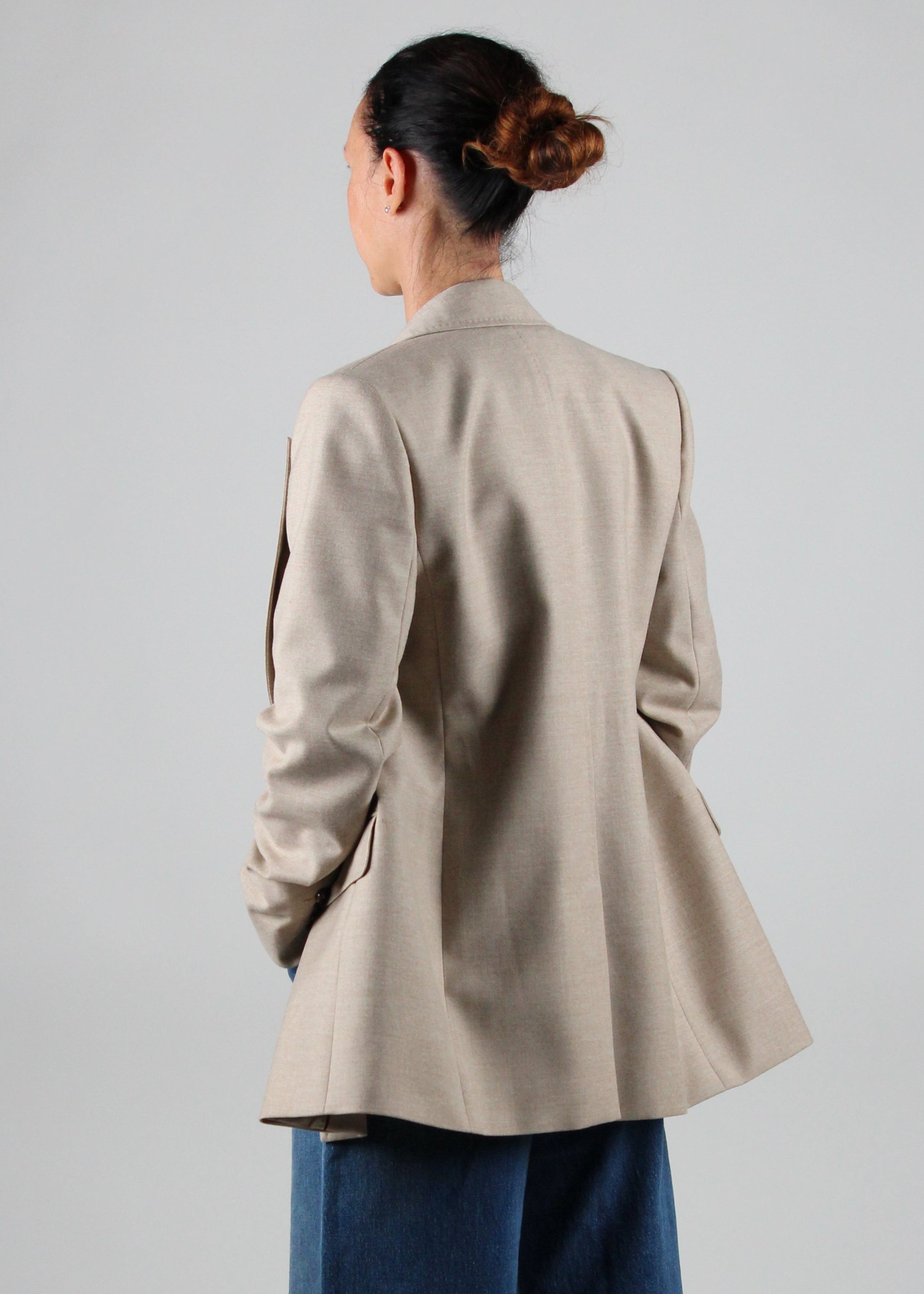 FW25-2526046022-052 BOLSENA BLAZER REGULAR FIT IN FLANELLA COLORE CACHA MELANGE