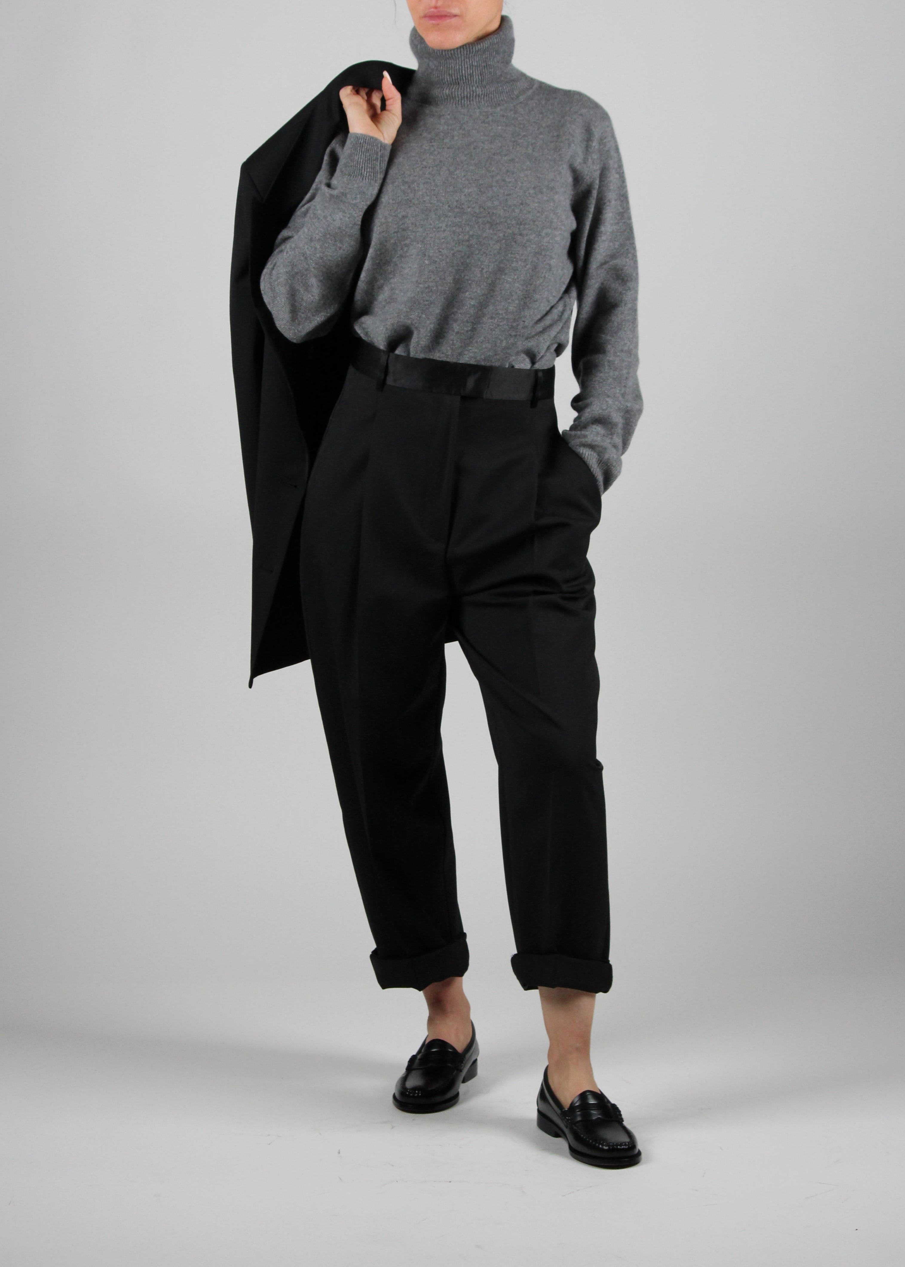 FW25-ACF202037C THEMYS MAGLIONE DOLCEVITA IN 100% CASHMERE DA DONNA COLORE DARK GREY
