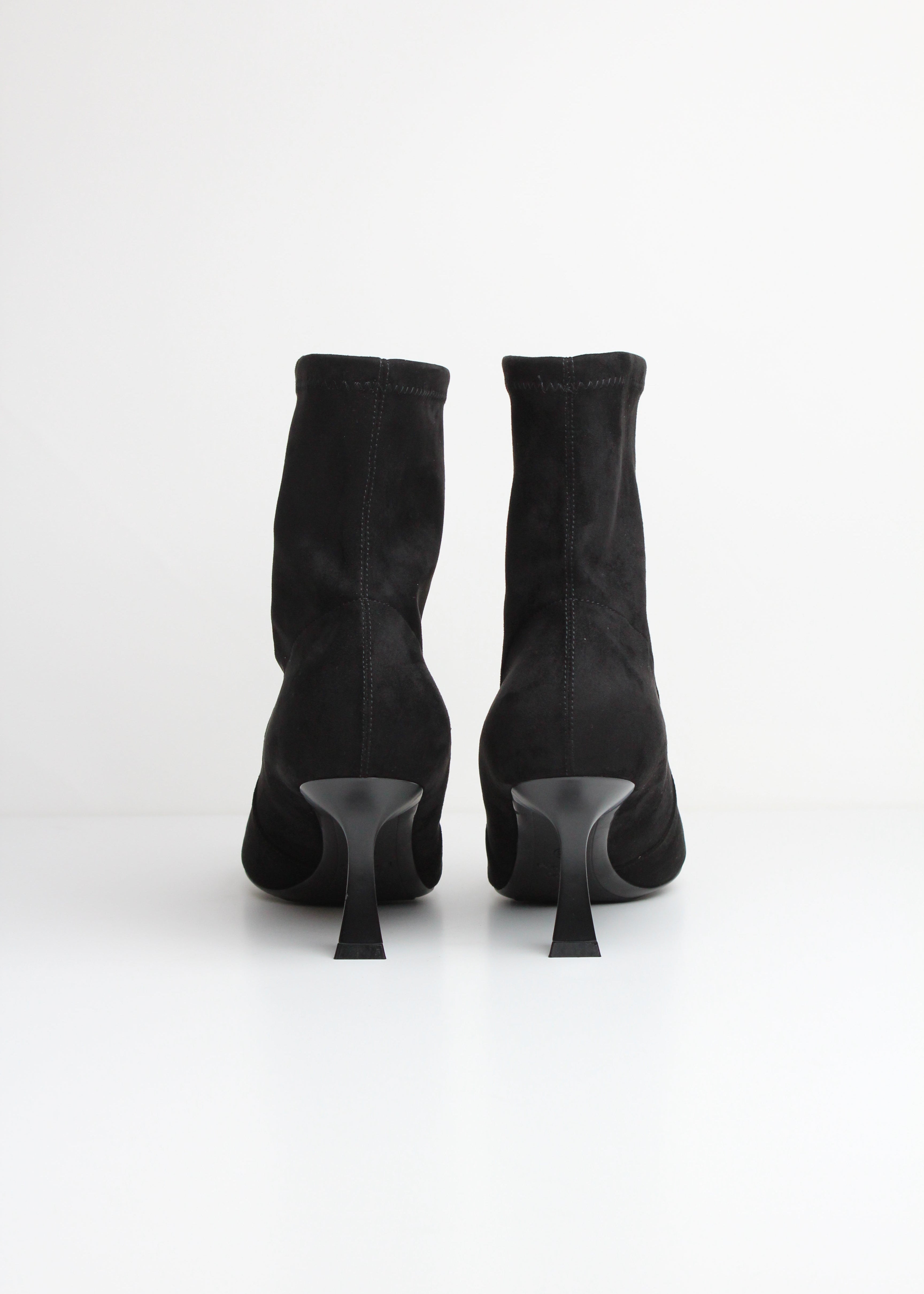 FW25-JANET56 TRONCHETTO IN PELLE SCAMOSCIATA NERA