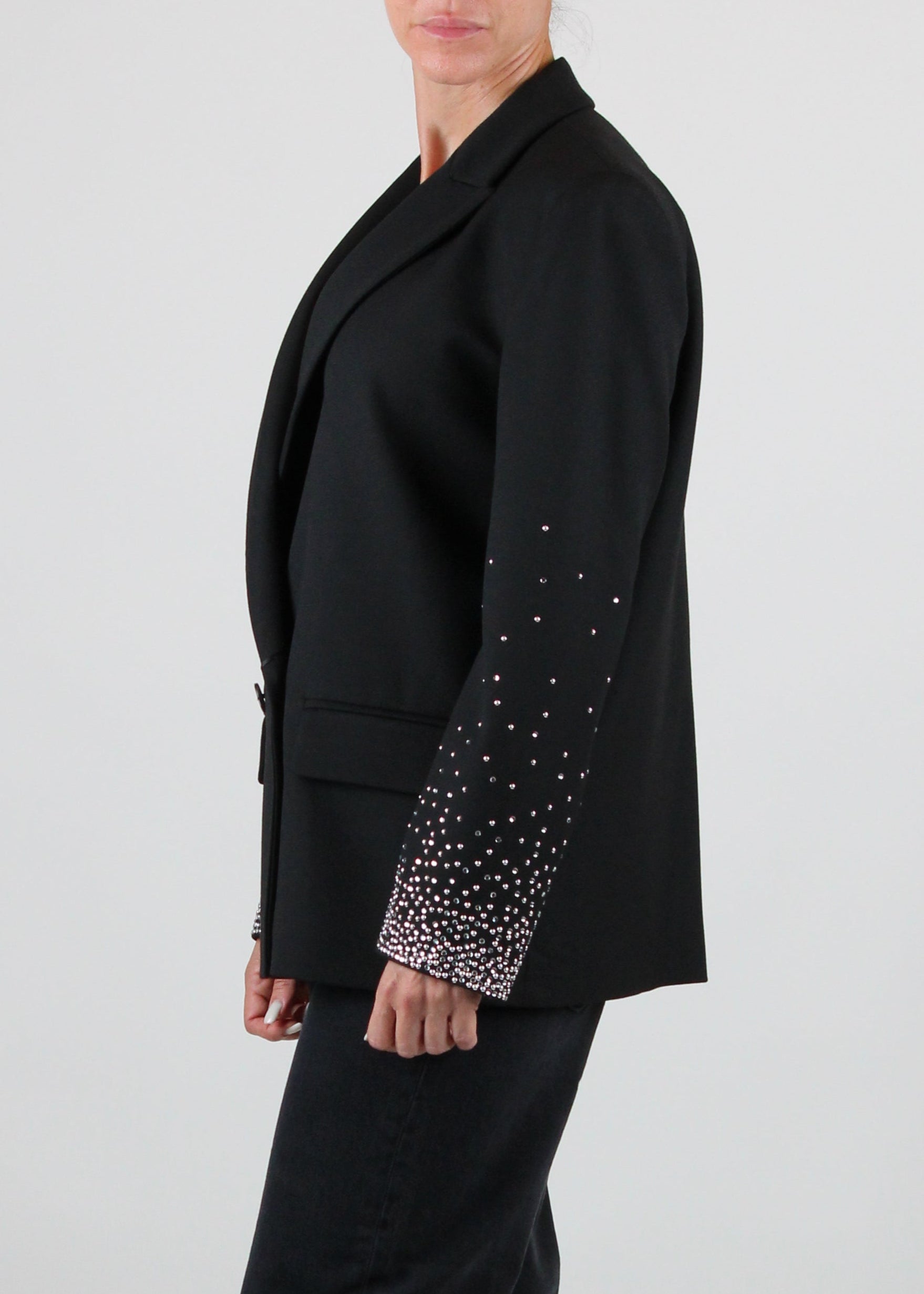 FW25-2523046152-007 BURANO BLAZER DRITTO STRETCH - NERO