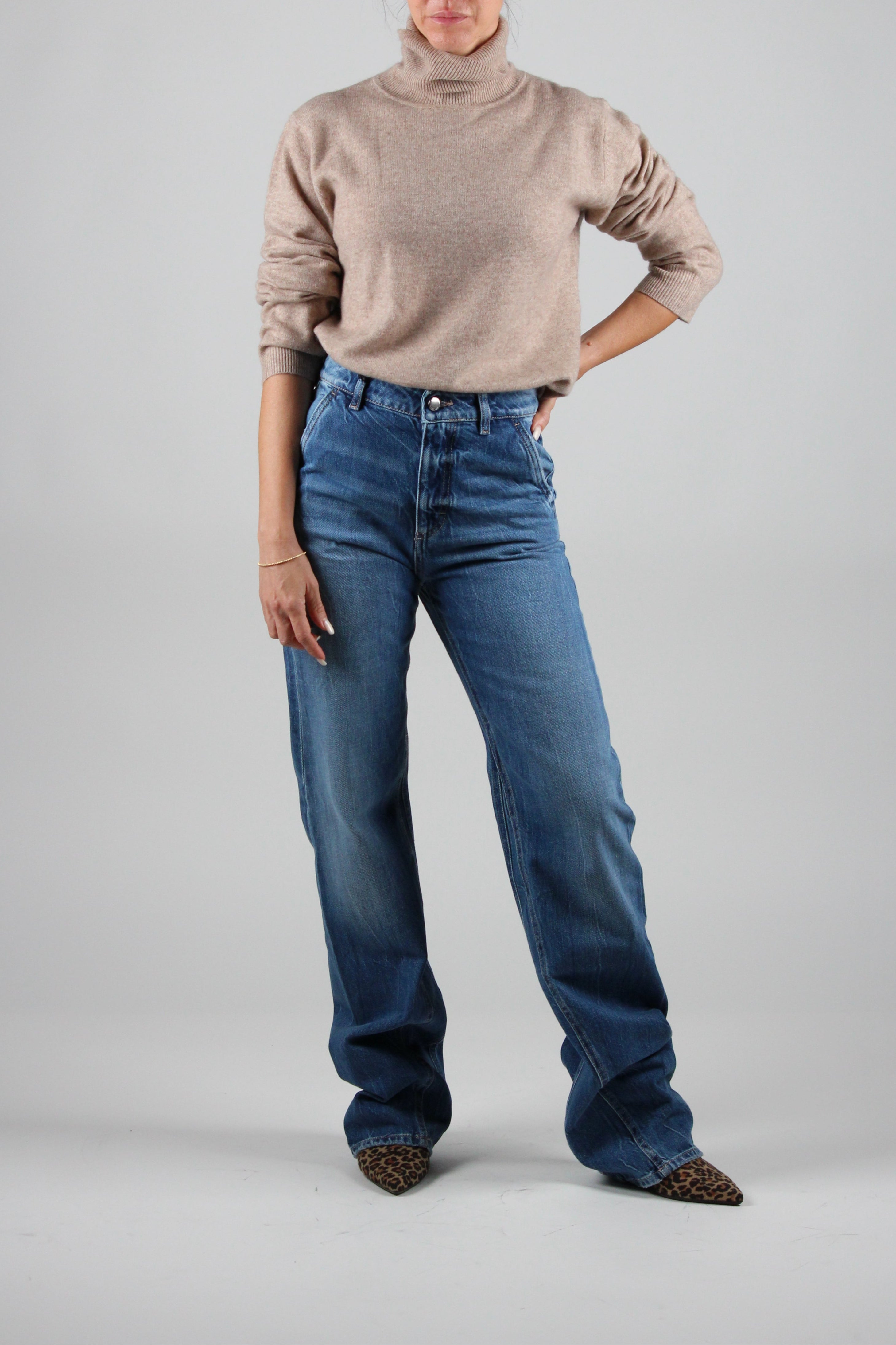 FW25-ACF202037C THEMYS MAGLIONE DOLCEVITA IN 100% CASHMERE DA DONNA COLORE CHESTNUT