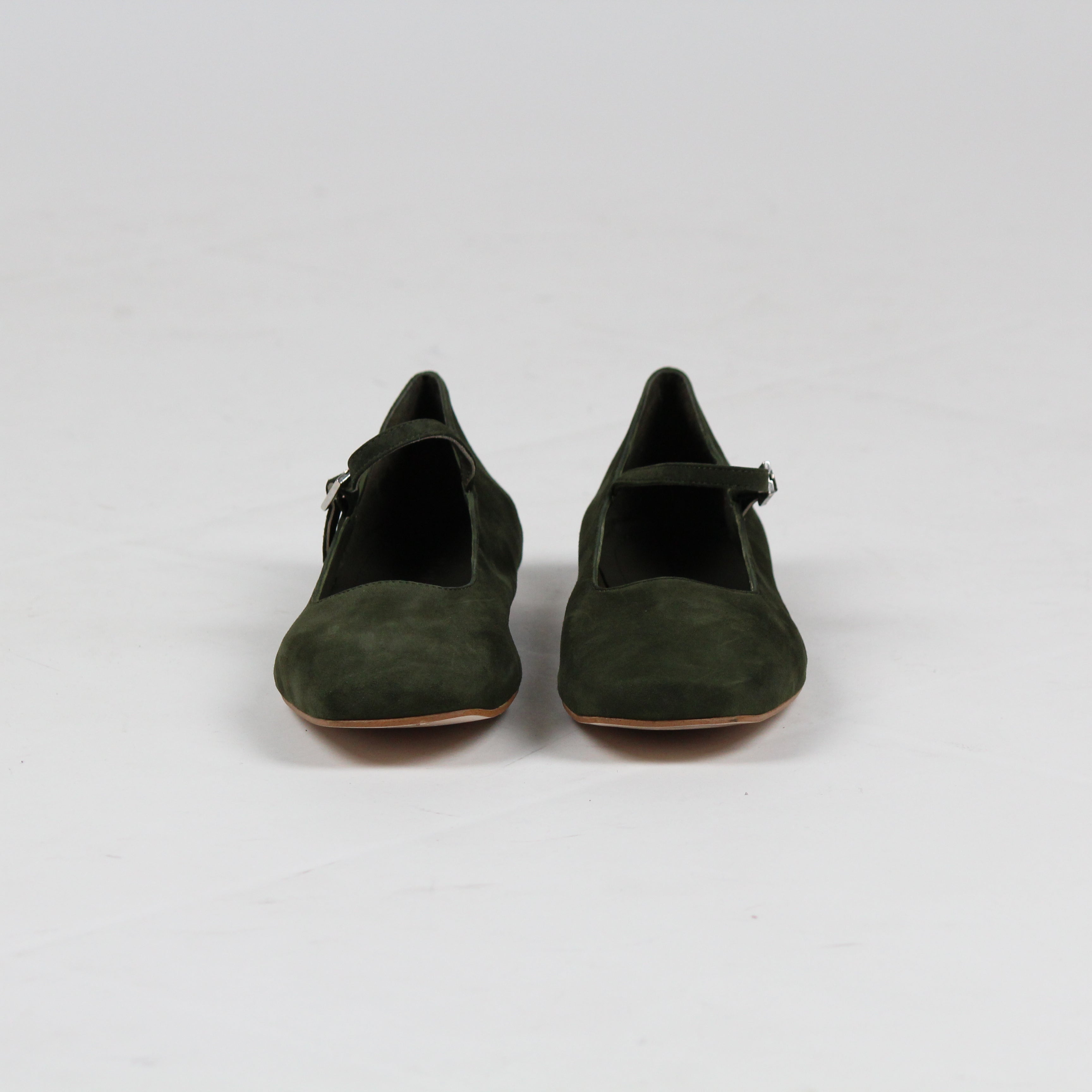 BALLERINA JULIETA MARY JANES IN KHAKI SUEDE