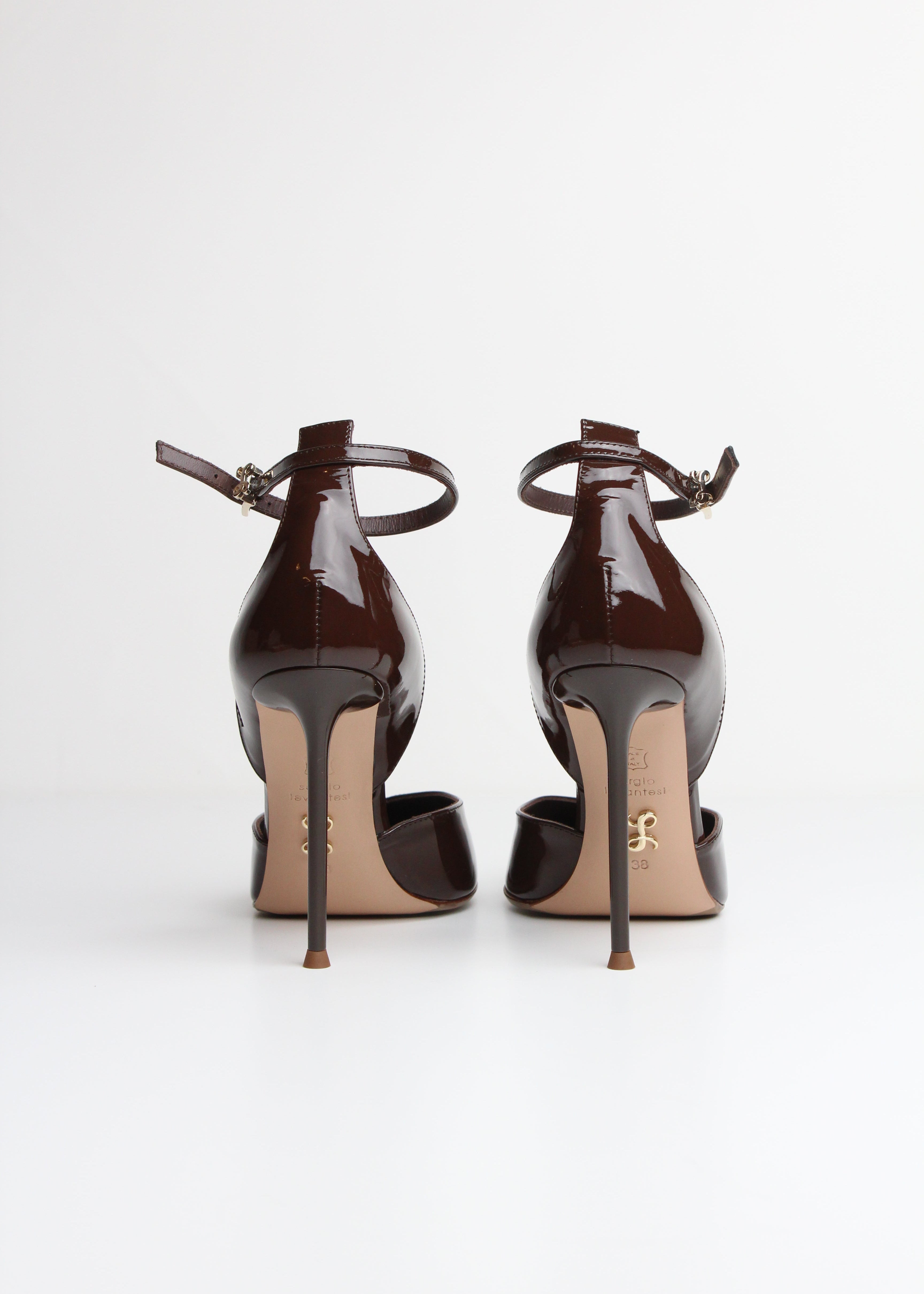 FW25-LARA56 DÉCOLLETÉ VERNICE DARK BROWN