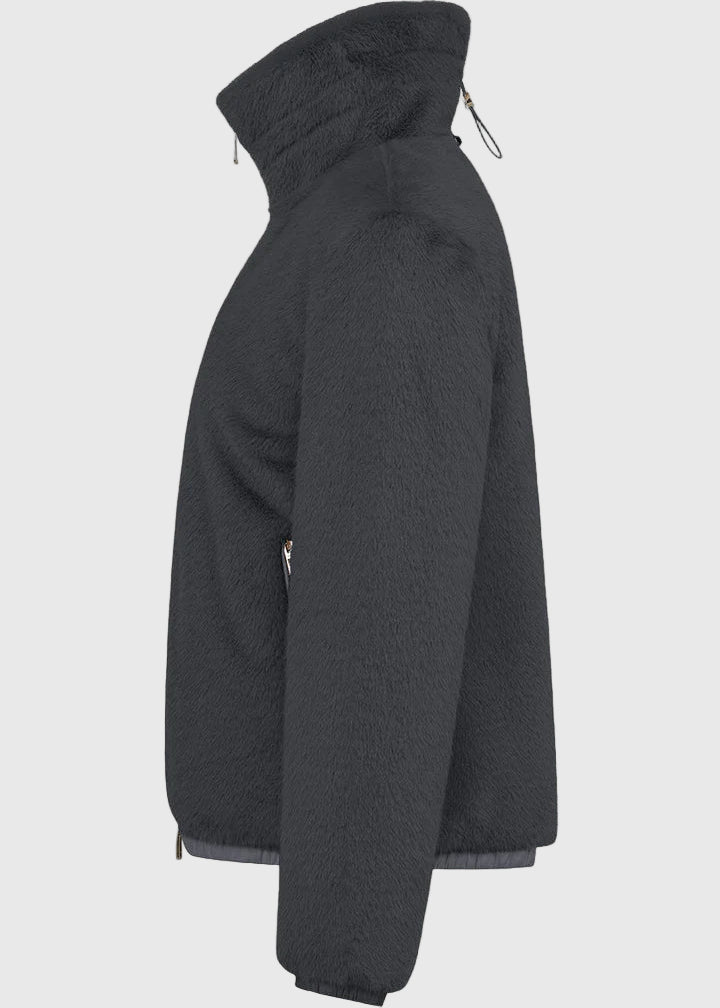 FW25-MANILA-PEJO GIACCA CORTA IN MORBIDA PELLICCETTA COLORE GRIGIO INTENSO