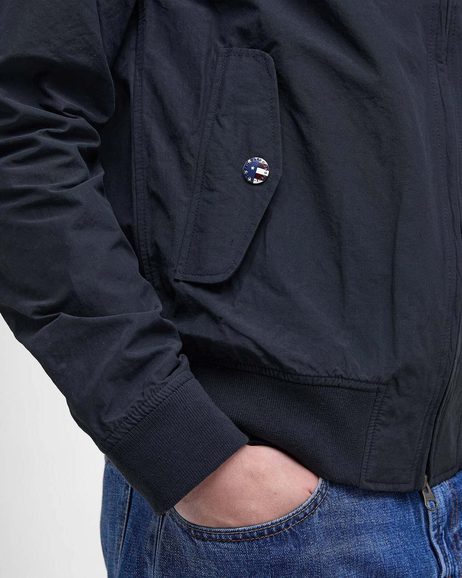 SS26-MCA0427 GIACCA UOMO INTERNATIONAL RECTIFIER HARRINGTON BLU NAVY
