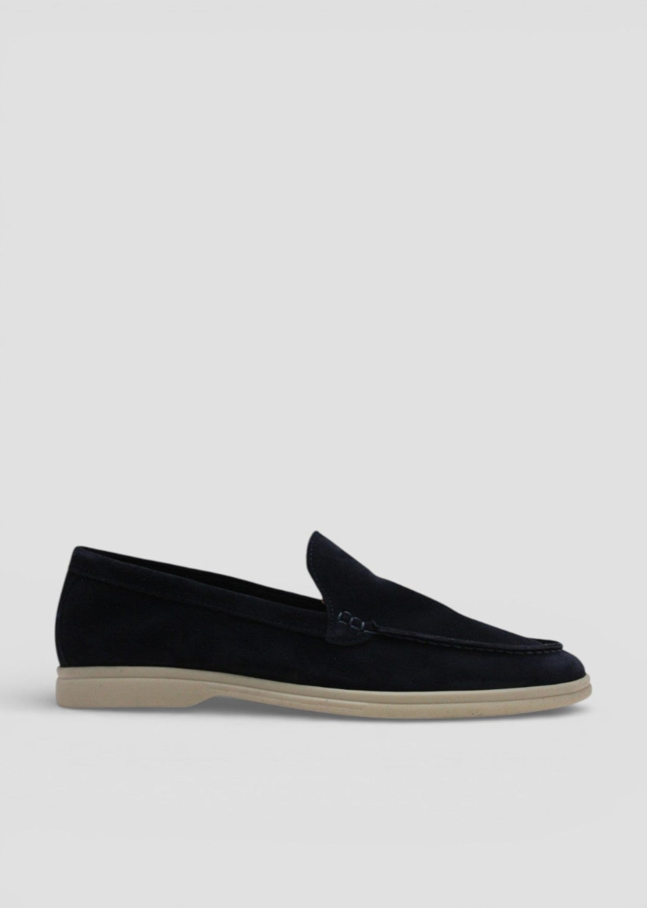 SS26-MOCASSINO UOMO IN CAMOSCIO BLU NOTTE