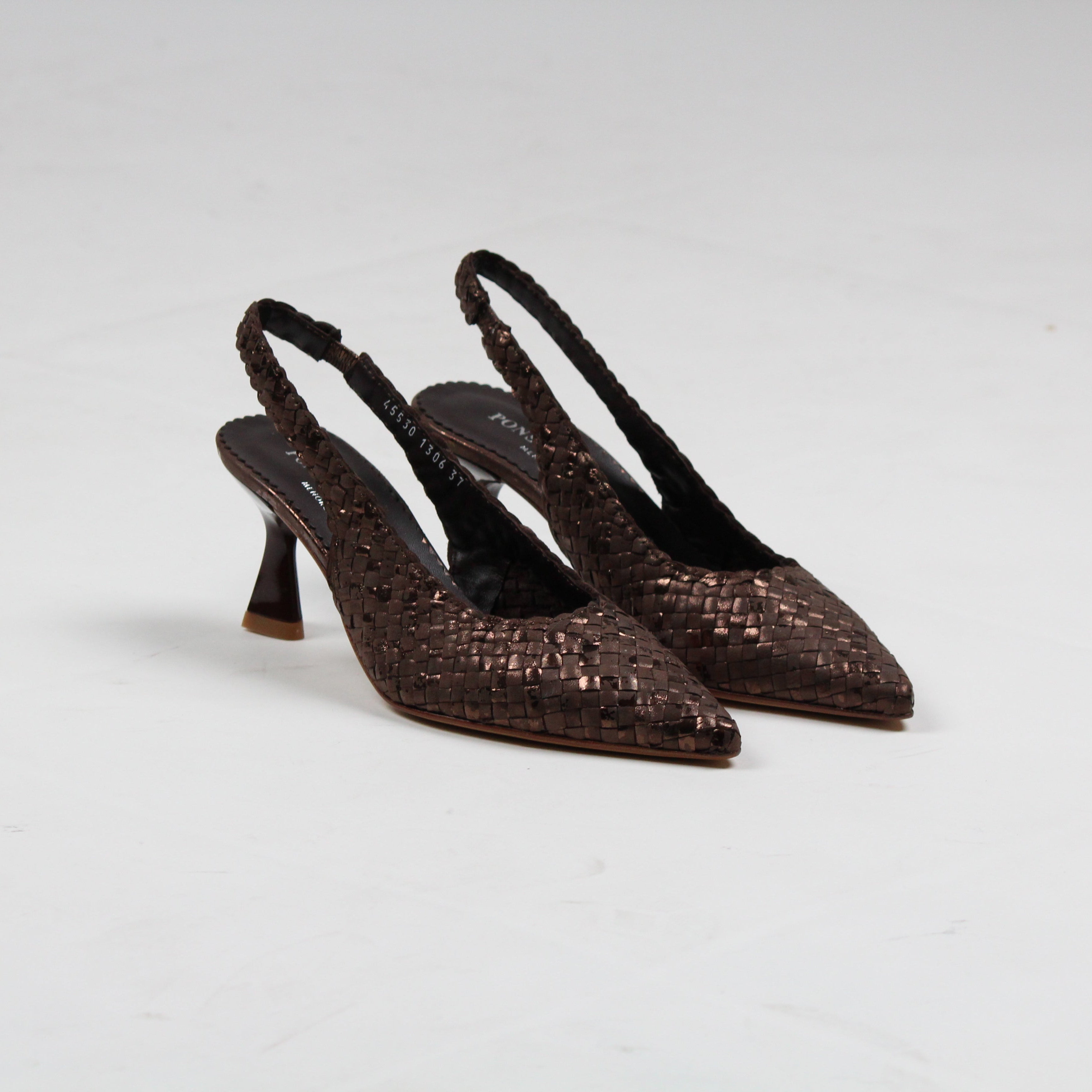 11306 CHANEL MORITZ GAUDET IN PELLE INTRECCIATA CAFFE'