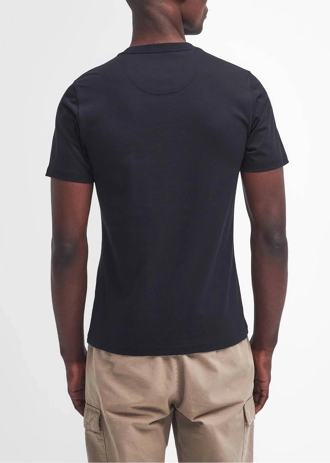 SS26-MTS0141 TSHIRT LOGO BARBOUR NERO