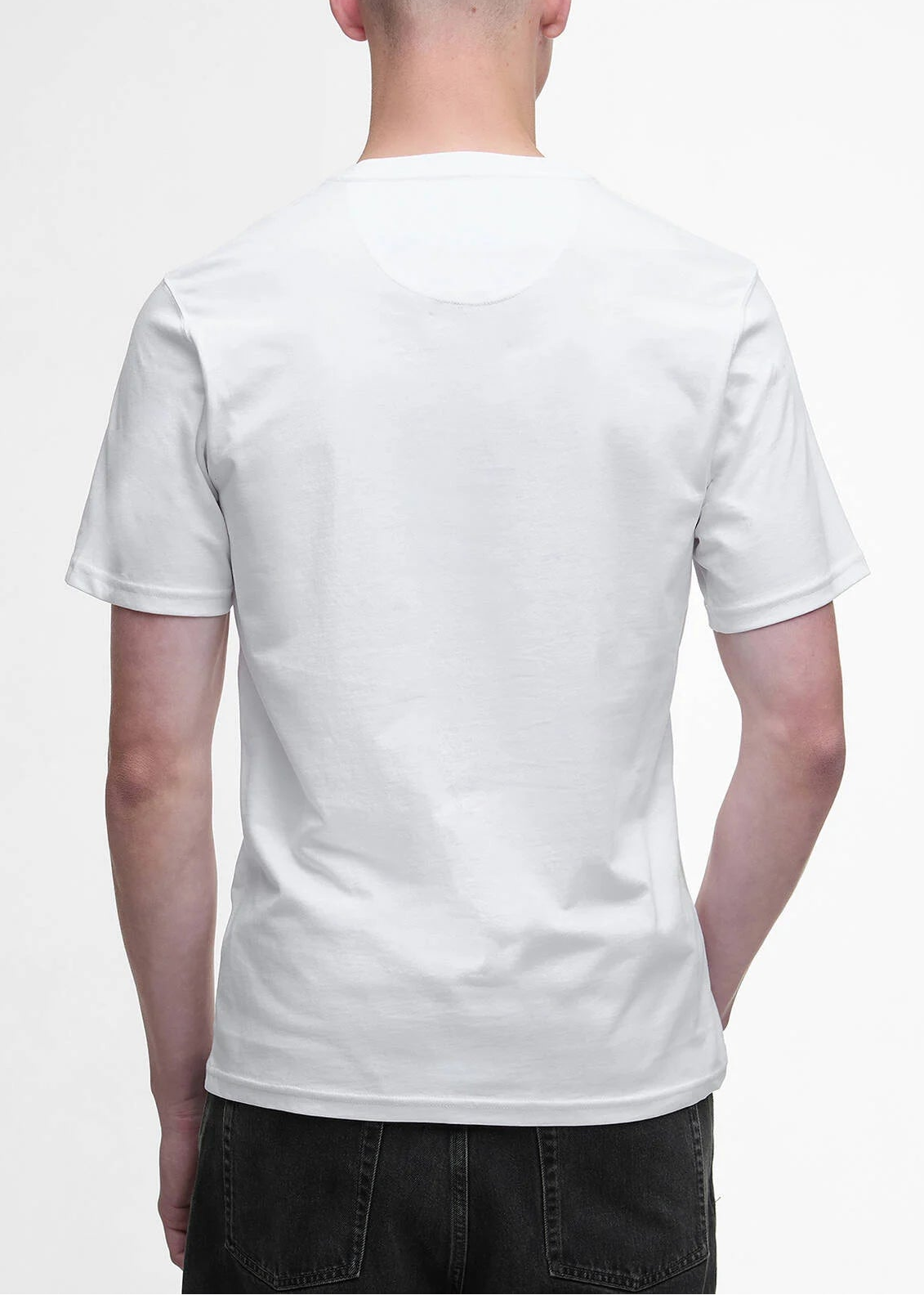 SS26-MTS0141 TSHIRT LOGO BARBOUR BIANCO