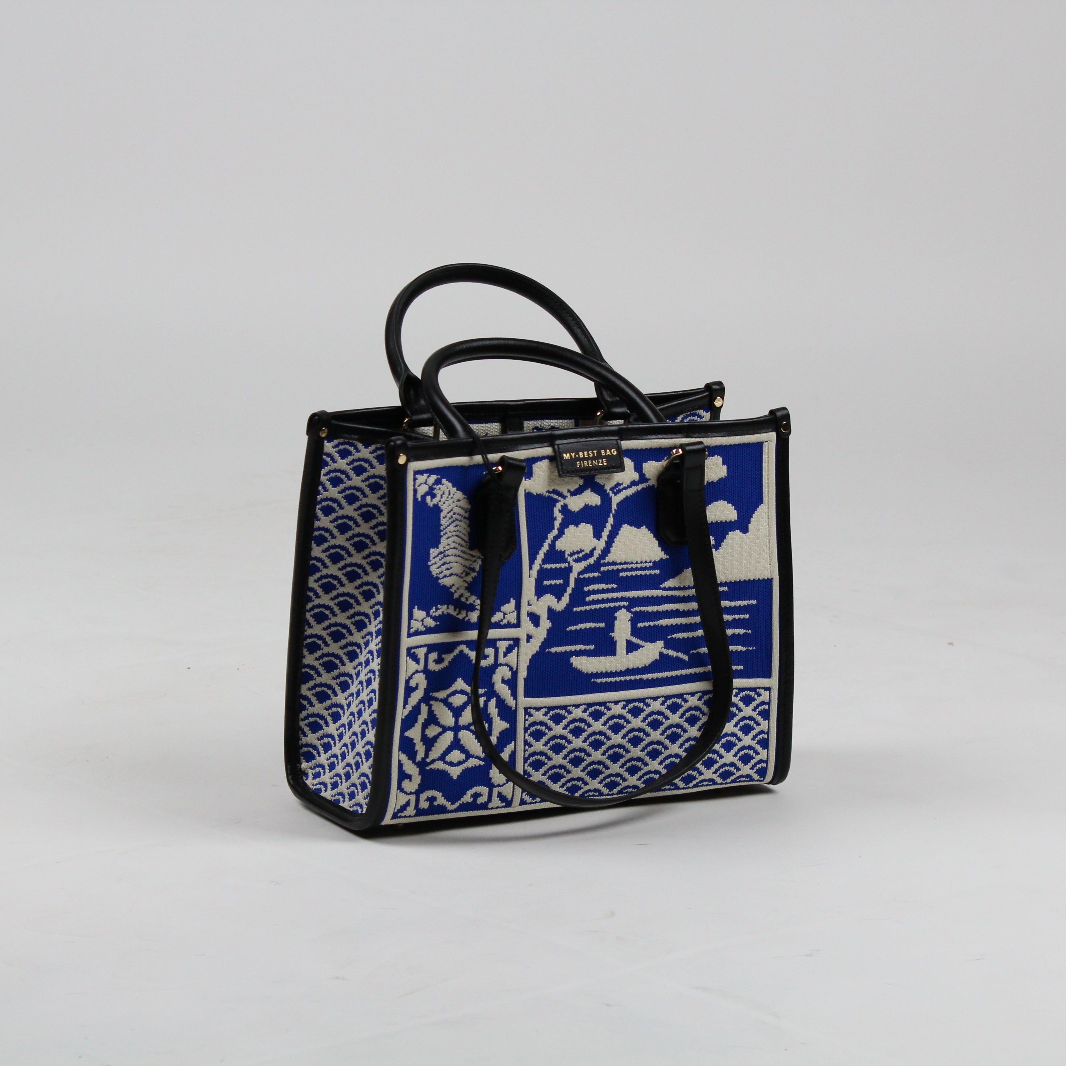 MYB-259102-SS MY BEST BAG FIRENZE BORSA SH0PPING ATENA WILLOW COLORE ROYAL 23X28X10 CM