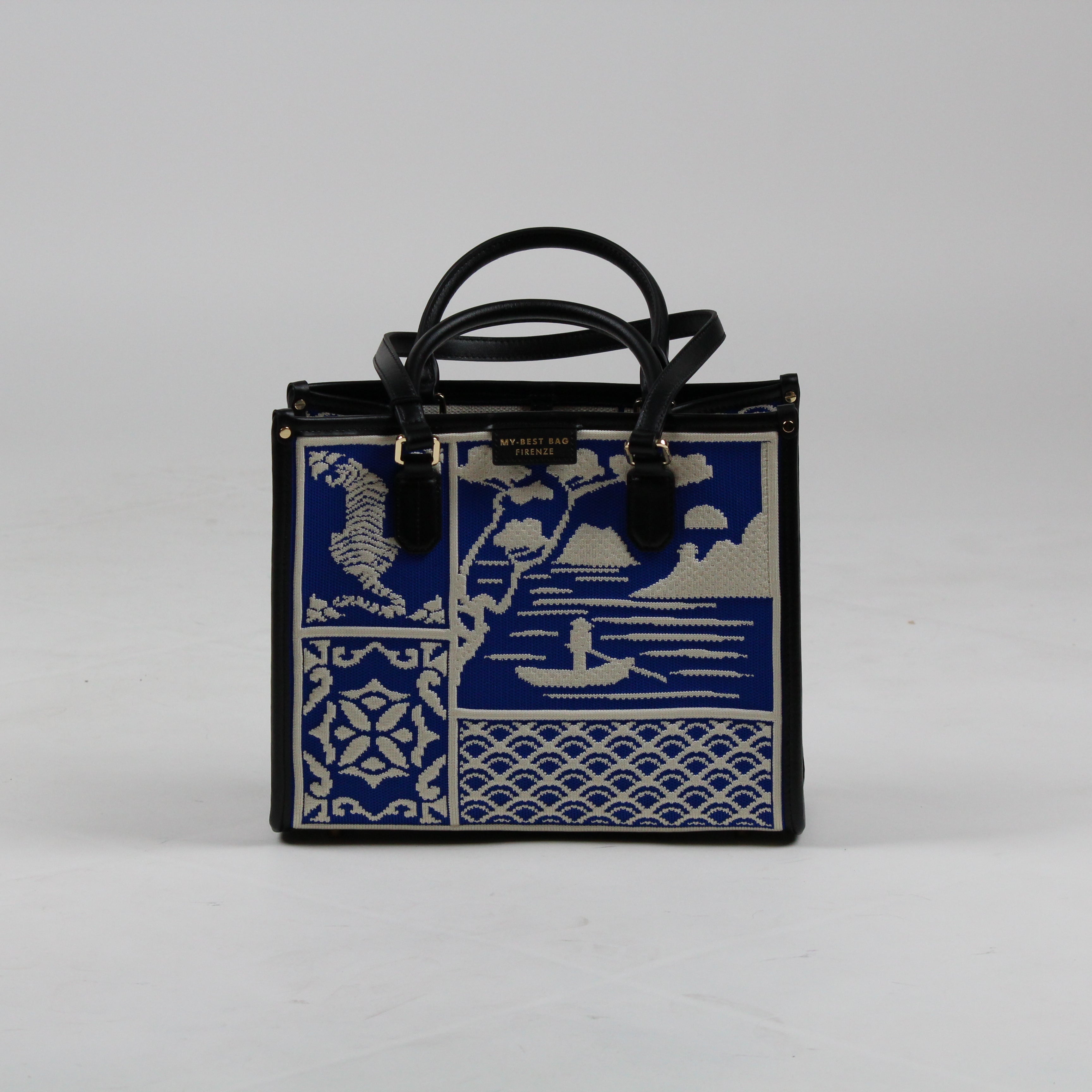 MYB-259102-SS MY BEST BAG FIRENZE BORSA SH0PPING ATENA WILLOW COLORE ROYAL 23X28X10 CM
