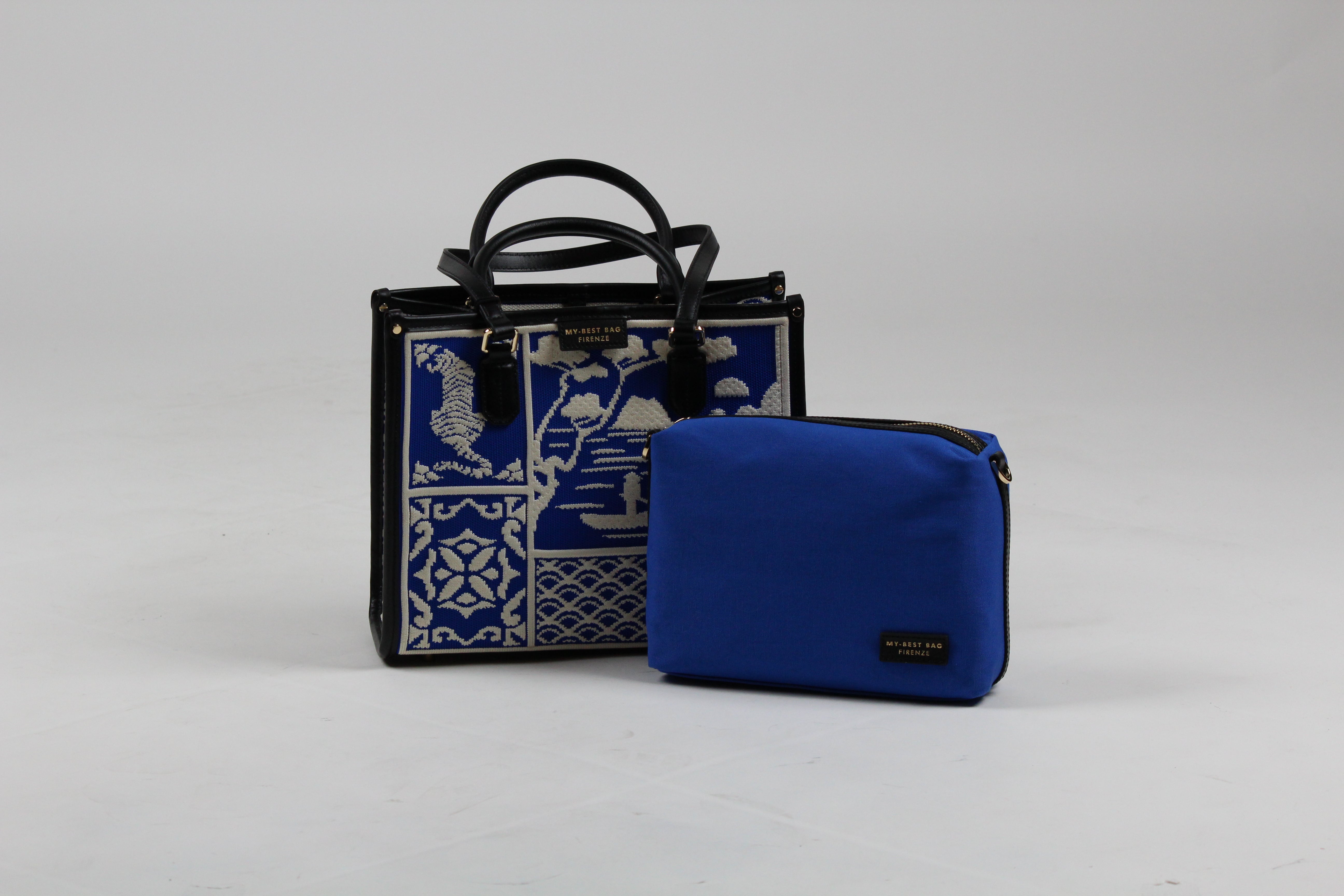 MYB-259102-SS MY BEST BAG FIRENZE BORSA SH0PPING ATENA WILLOW COLORE ROYAL 23X28X10 CM