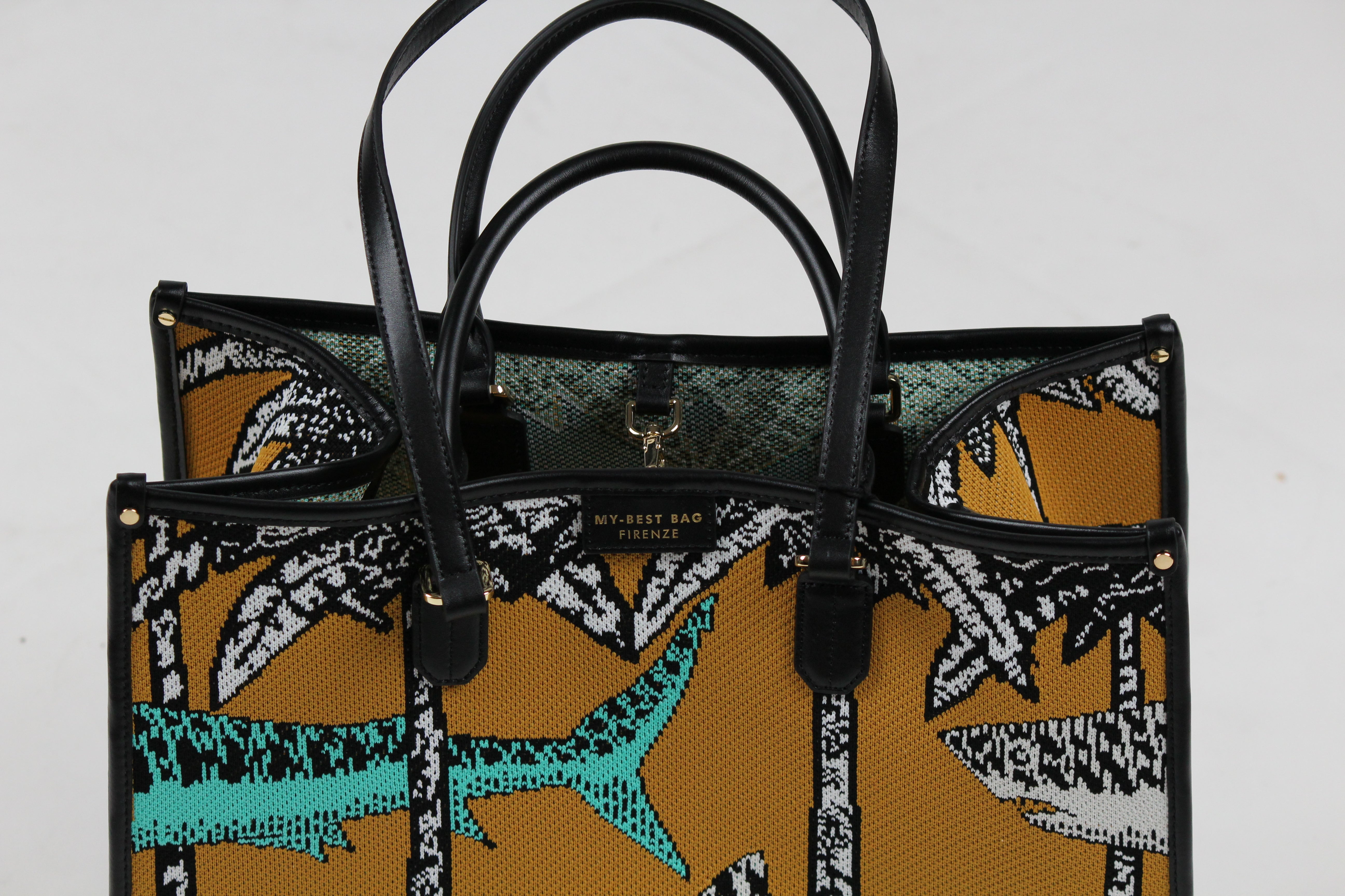 MYB-259105-SS MY BEST BAG FIRENZE BORSA SH0PPING ATENA ONIRIC VIEW COLORE SHARKS 30X37X13 CM