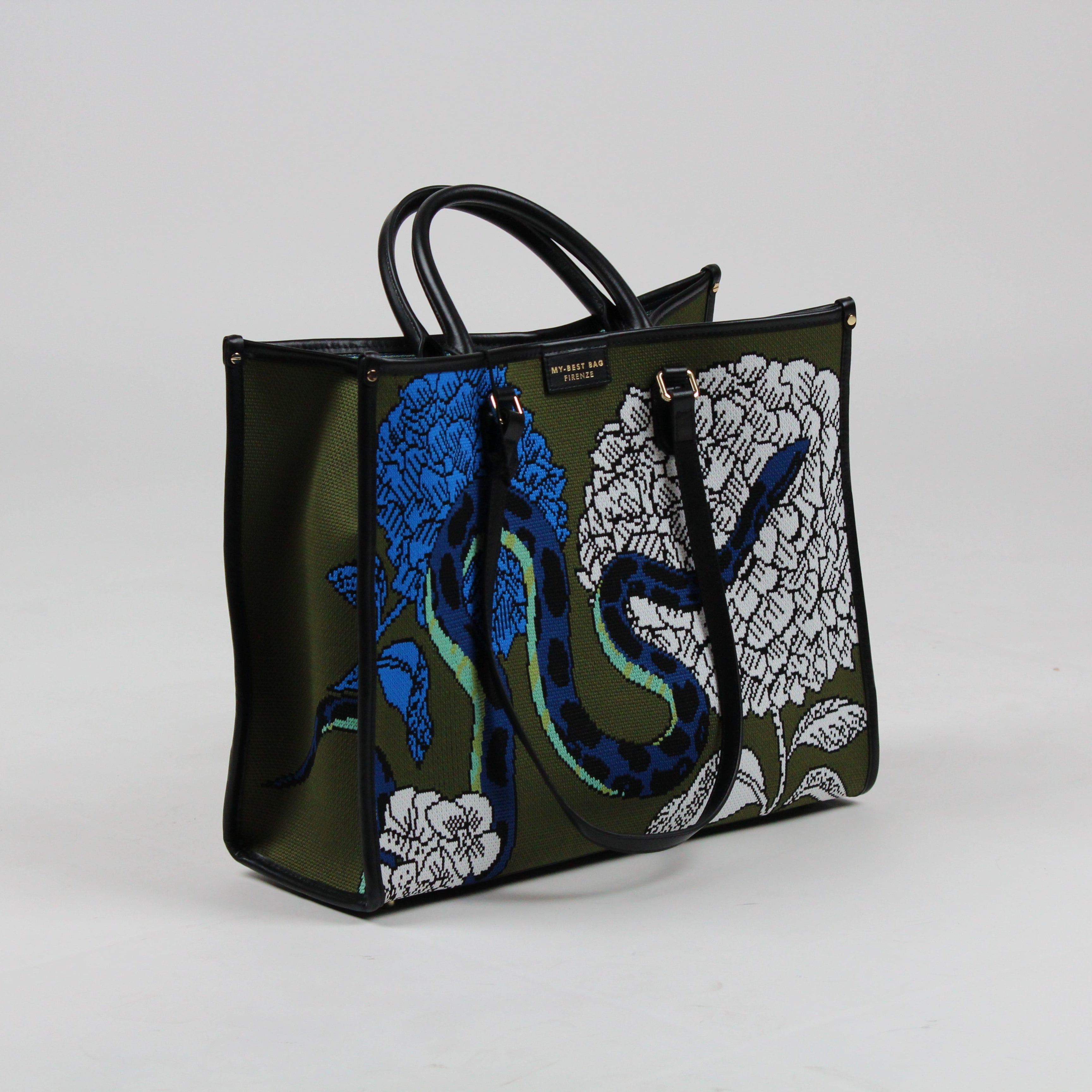 MYB-259105-SS MY BEST BAG FIRENZE BORSA SH0PPING ATENA ONIRIC VIEW COLORE SNAKE 30X37X13 CM