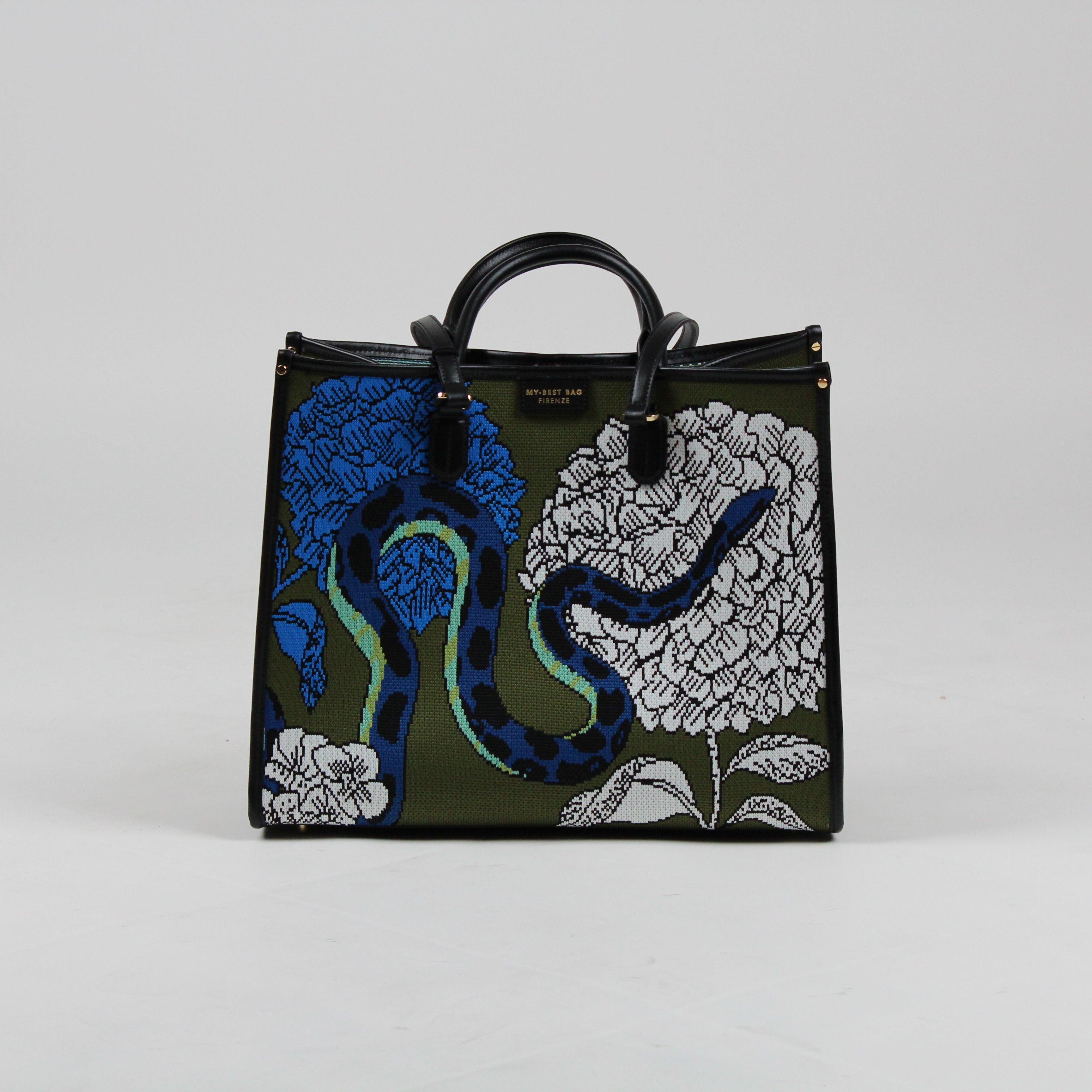 MYB-259105-SS MY BEST BAG FIRENZE BORSA SH0PPING ATENA ONIRIC VIEW COLORE SNAKE 30X37X13 CM