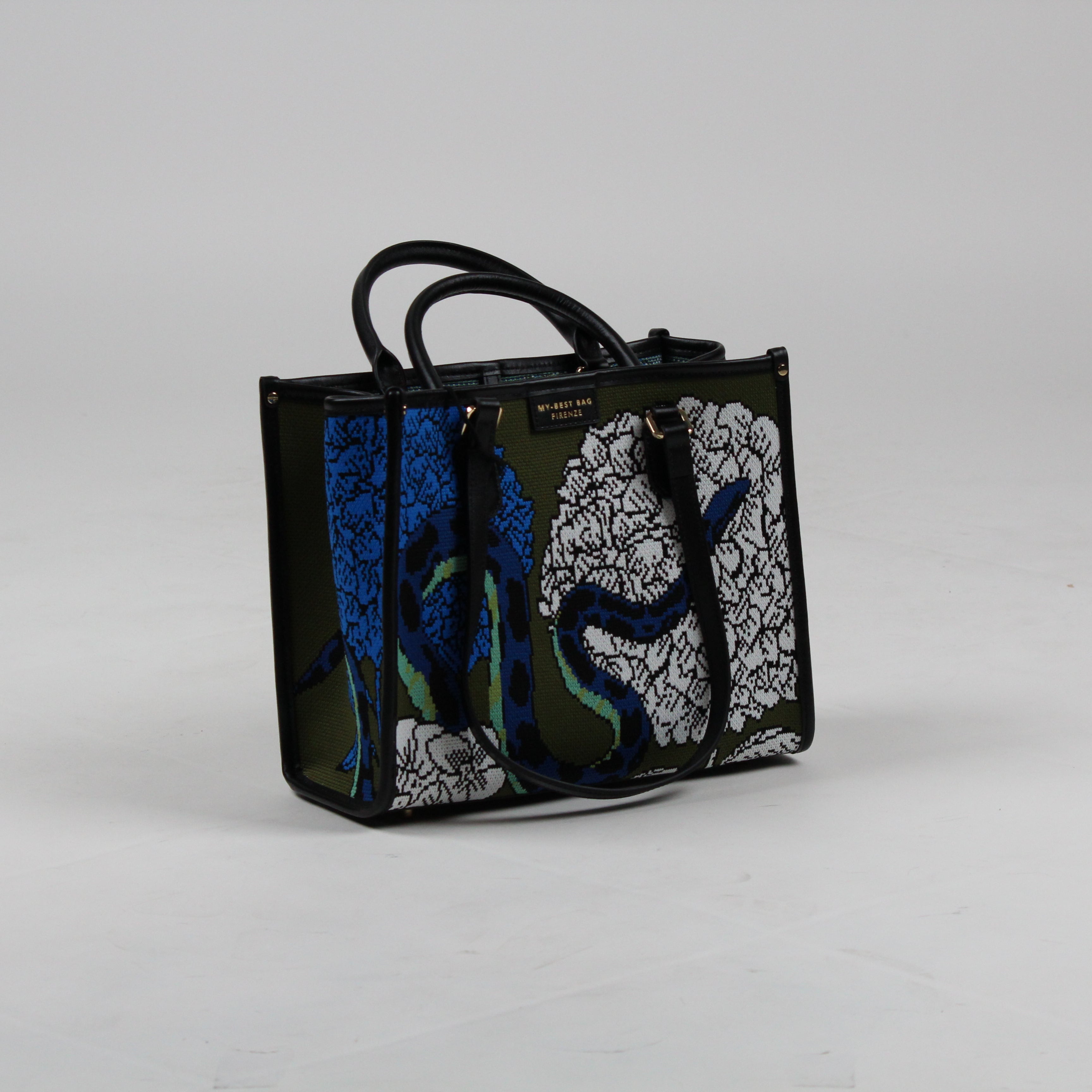 MYB-259110-SS MY BEST BAG FIRENZE BORSA SH0PPING ATENA ONIRIC VIEW COLORE SNAKE 23X28X10 CM