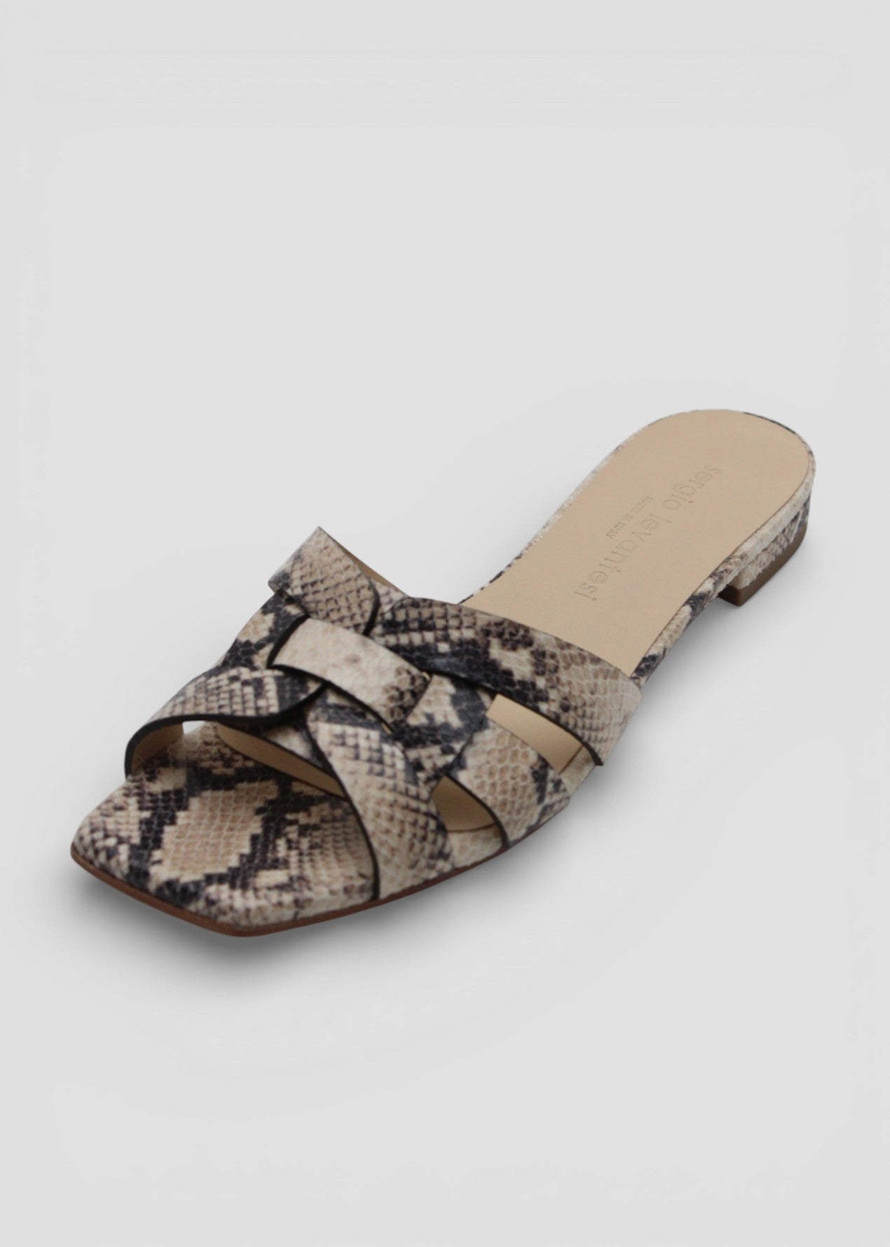 SS26-NORMA6 SANDALO PITONE SABBIA