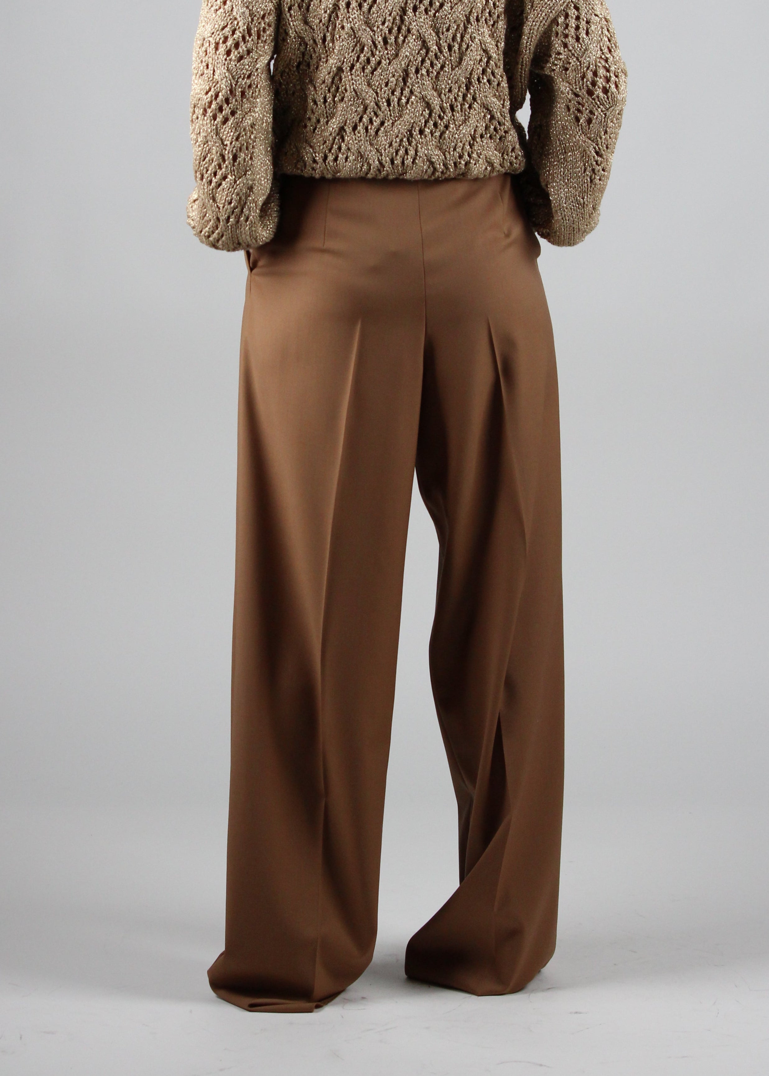 FW25-2526136061-026 BERGAMO PANTALONE IN TELA DI LANA VISONE