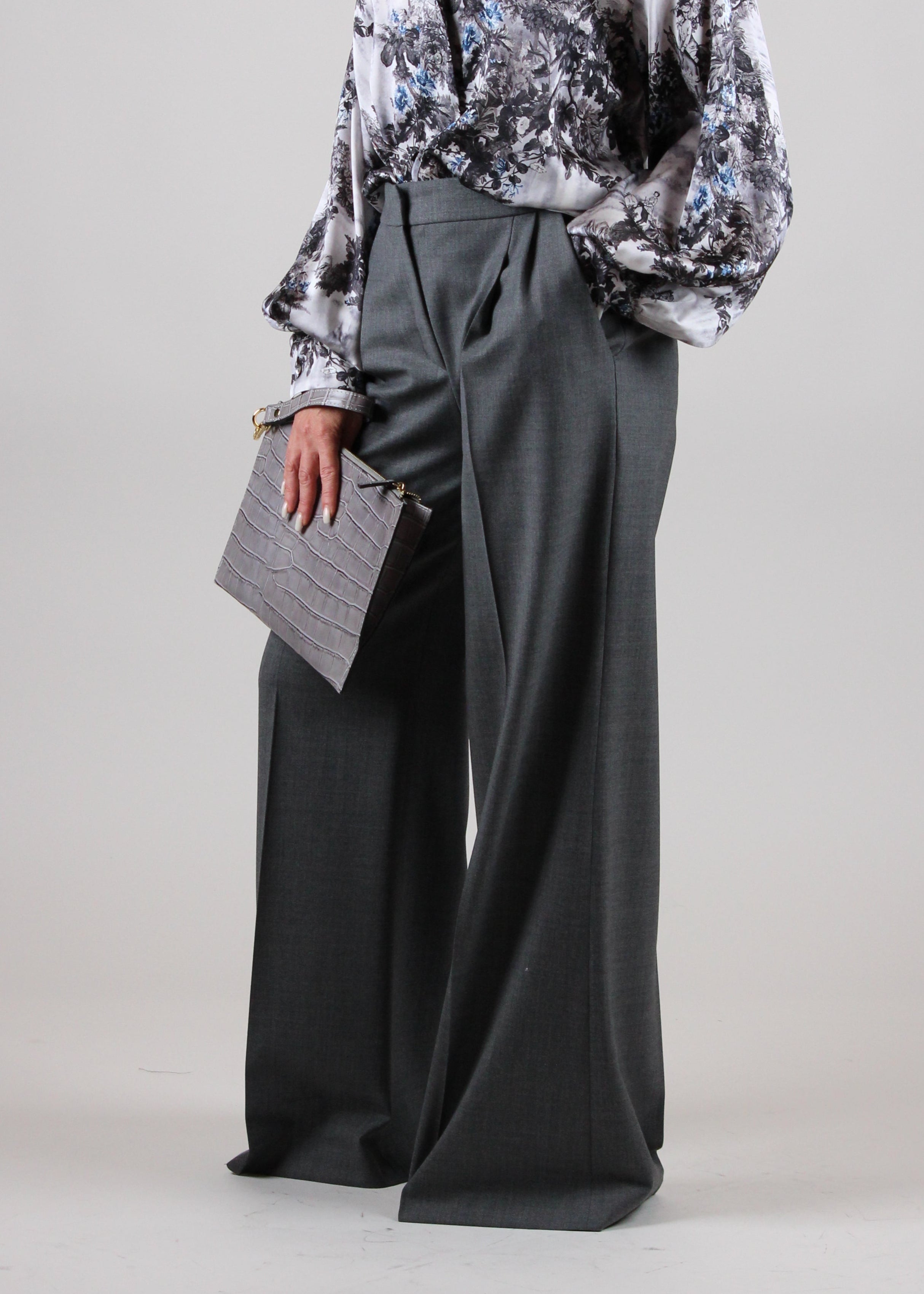 FW25-M698E PANTALONE PALAZZO IN LANA – COLORE STONE