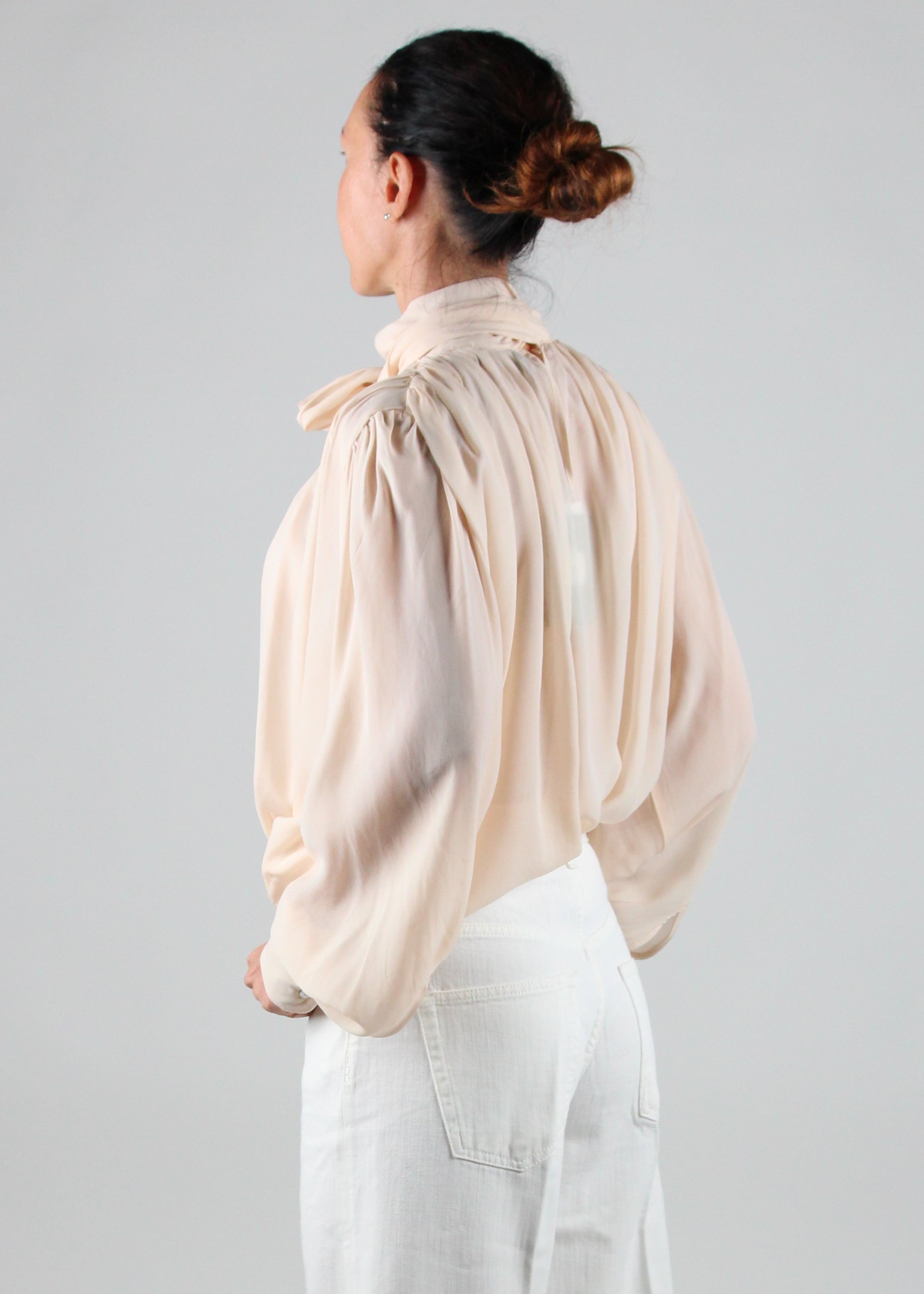 FW25-2523116012-001 CANAPA BLUSA IN GEORGETTE CIPRIA