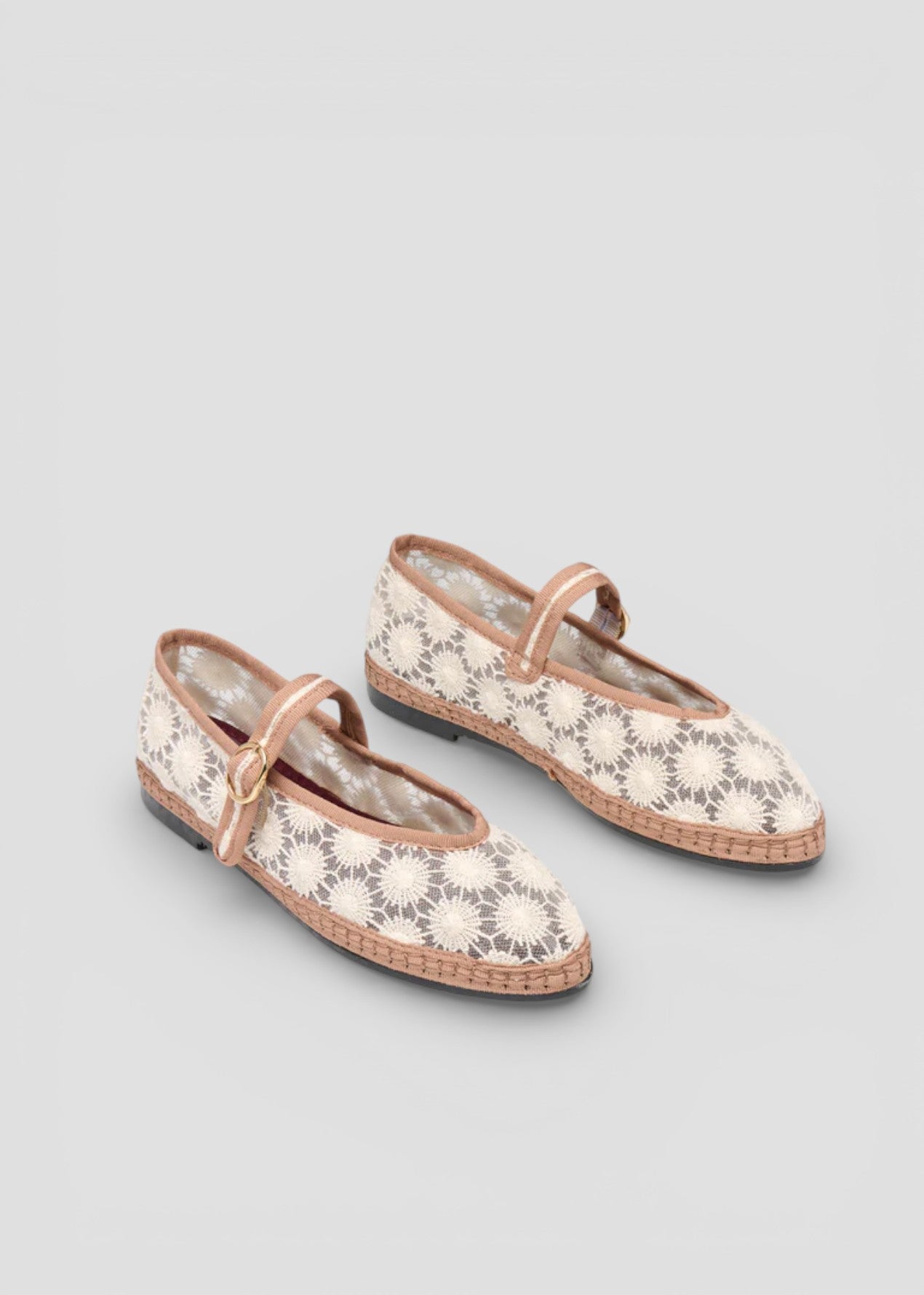 SS26-PIERRE SUNFLOWER MESH CREAM WIHT BROWN PIPING