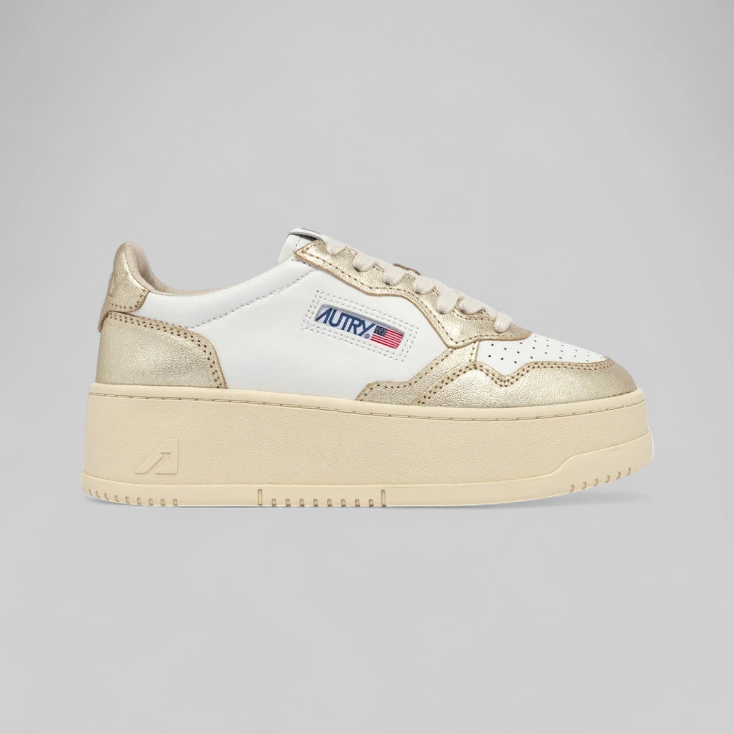 SNEAKERS PTLW-WB16 PLATFORM LOW LEAT/LEAT WHT/PLATINUM