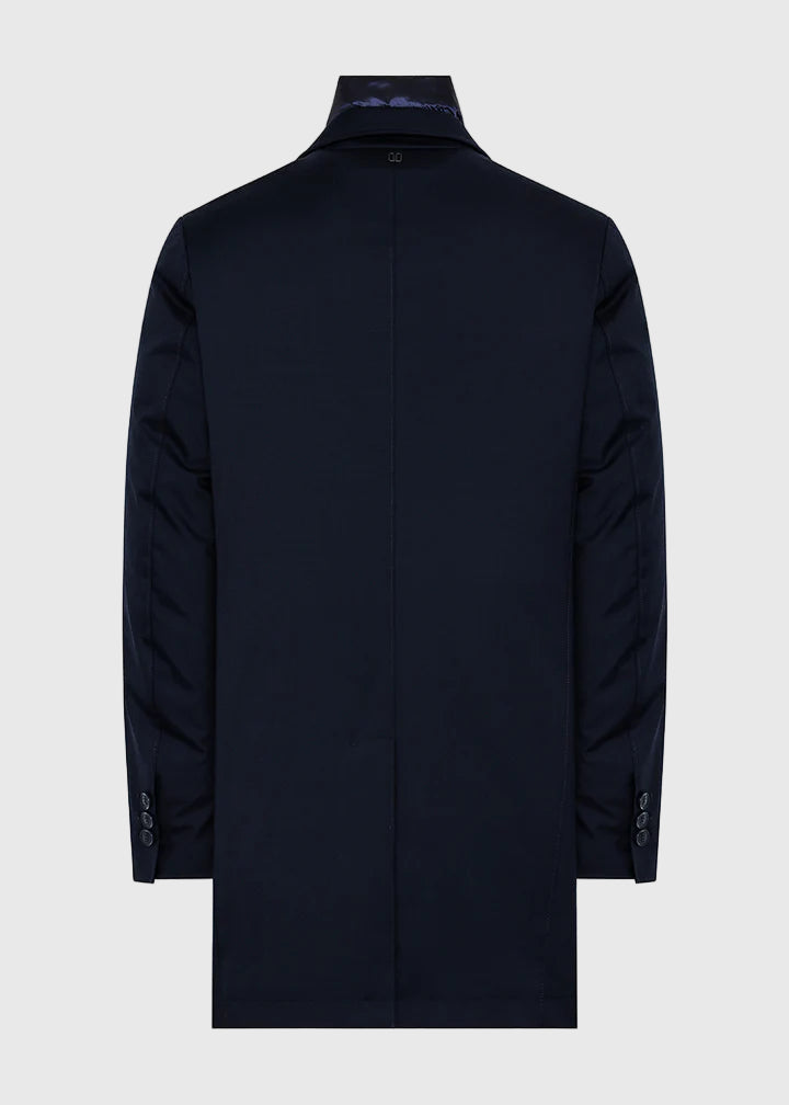 FW25-SPENCER-STELVIO CAPPOTTO CON IMBOTTITURA IN PIUMA COLORE BLU NAVY