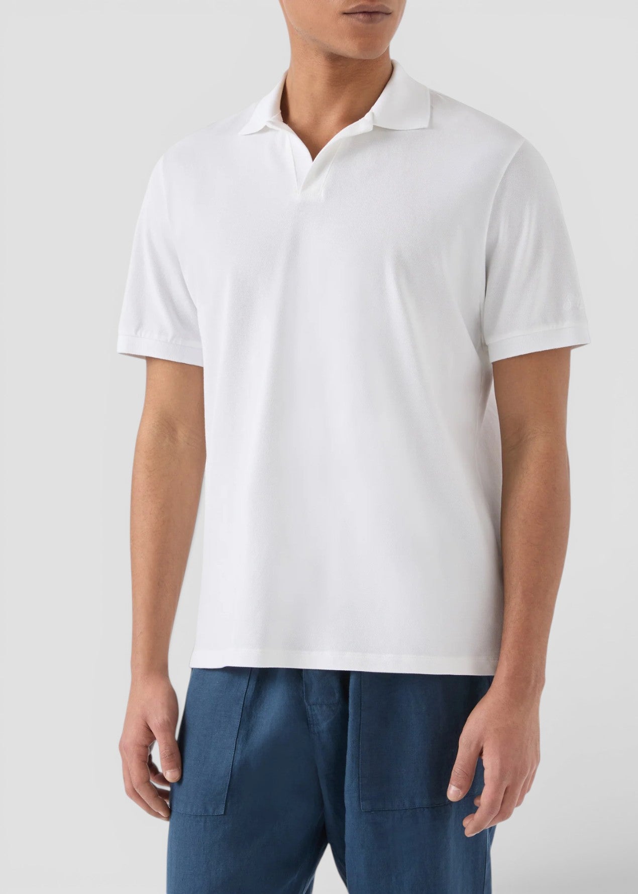 SS26-CHS0001 - 00123L POLO CHARLES - PIQUET 01N WHITE