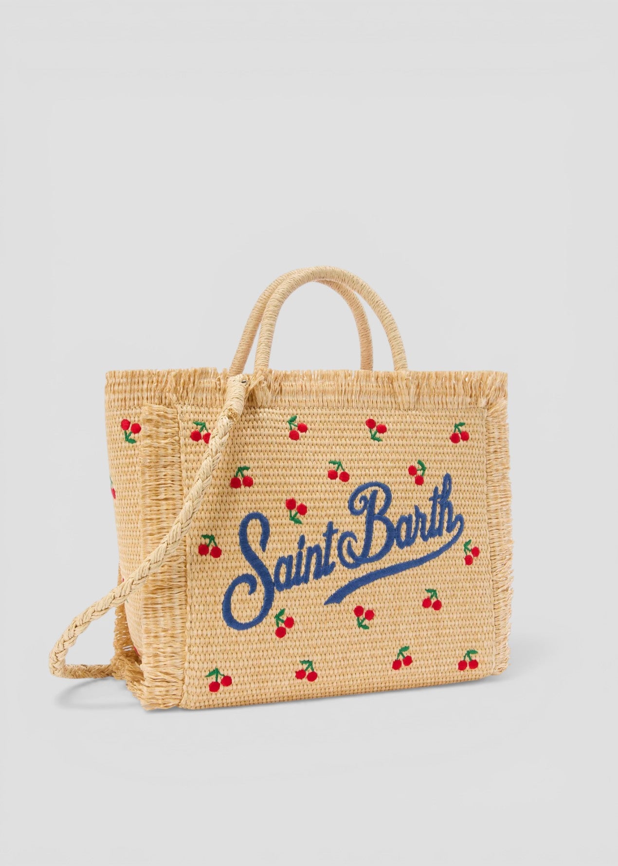 SS26-COL0017 - 00345L BORSA COLETTE STRAW N - CHERRY 41 EMB