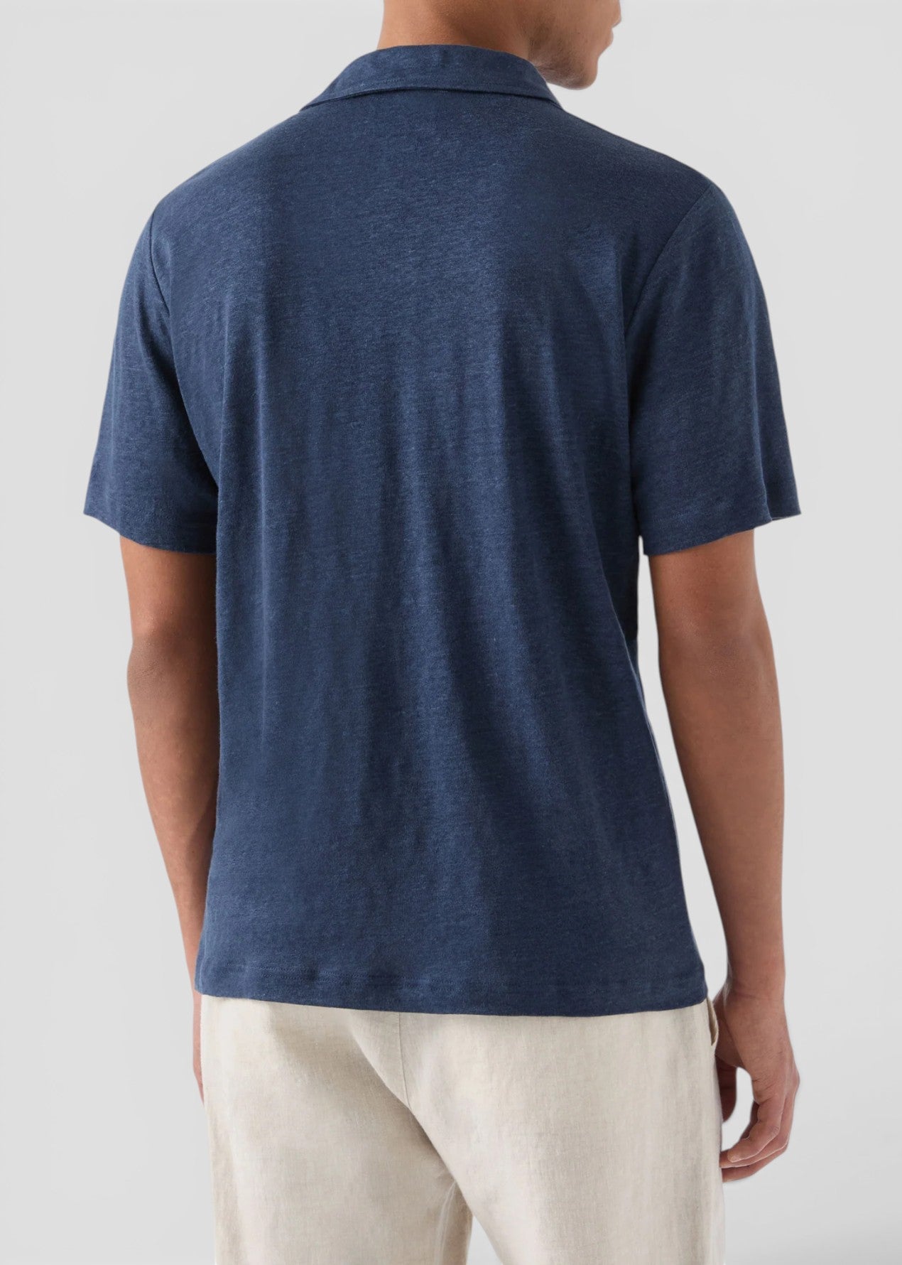 SS26-FRS0001 - 00119L POLO FRASER - LINEN 61 BLUE NAVY