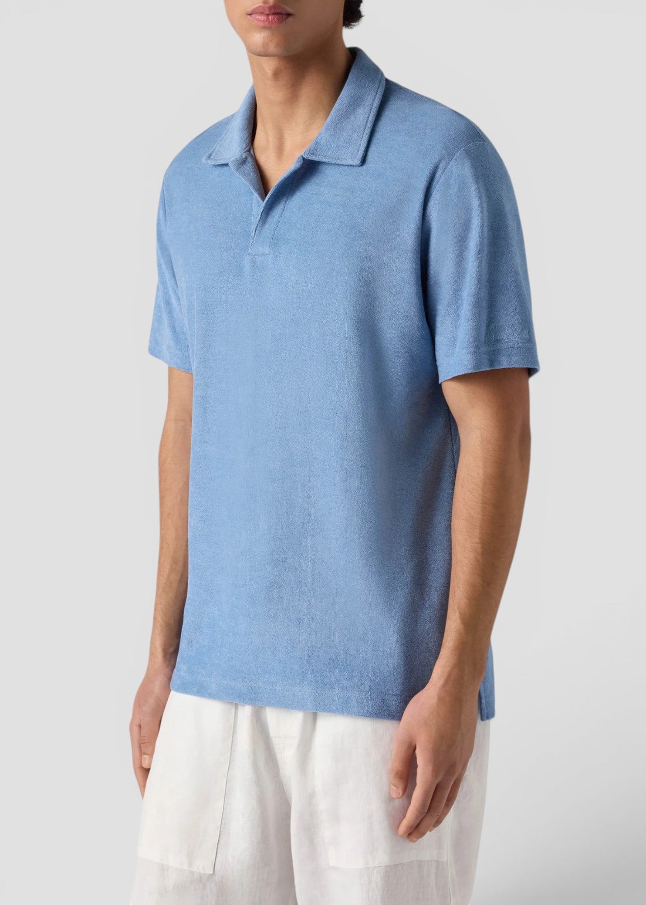 SS26-JER0001 - 00153L POLO JEREMY - TERRY 33 DUSTY BLUE