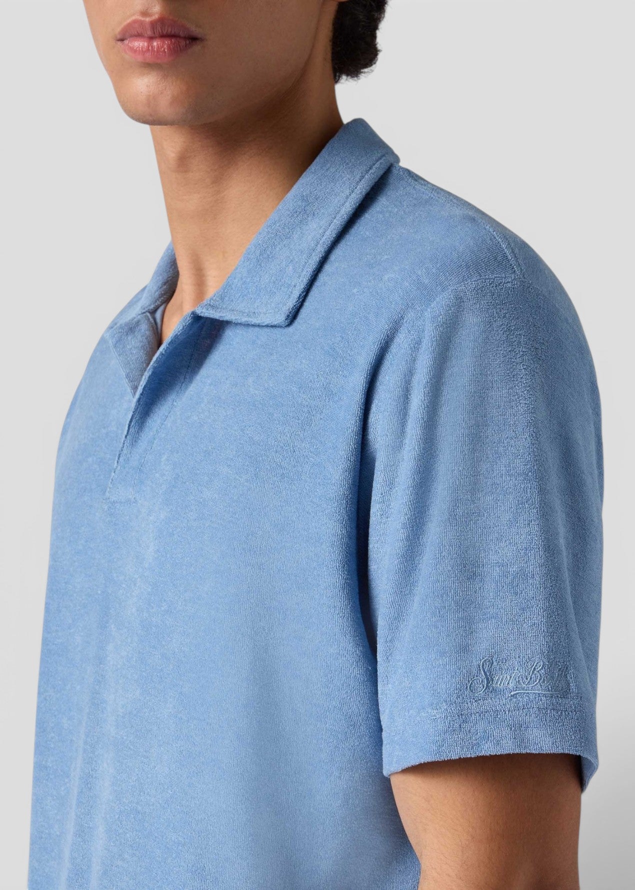 SS26-JER0001 - 00153L POLO JEREMY - TERRY 33 DUSTY BLUE
