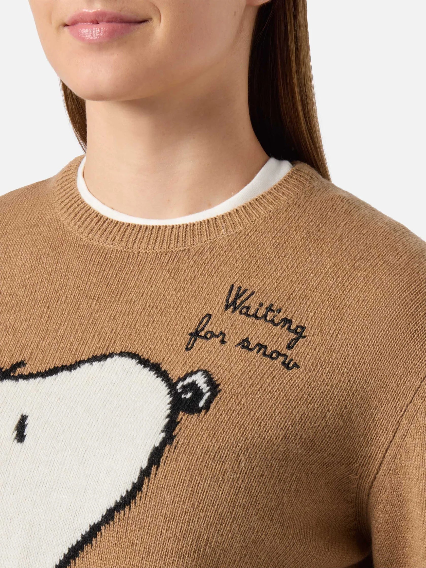 FW25-QUE0010-00435I NEW QUEEN-SNOOPY WAITING SNOW 19 EMB