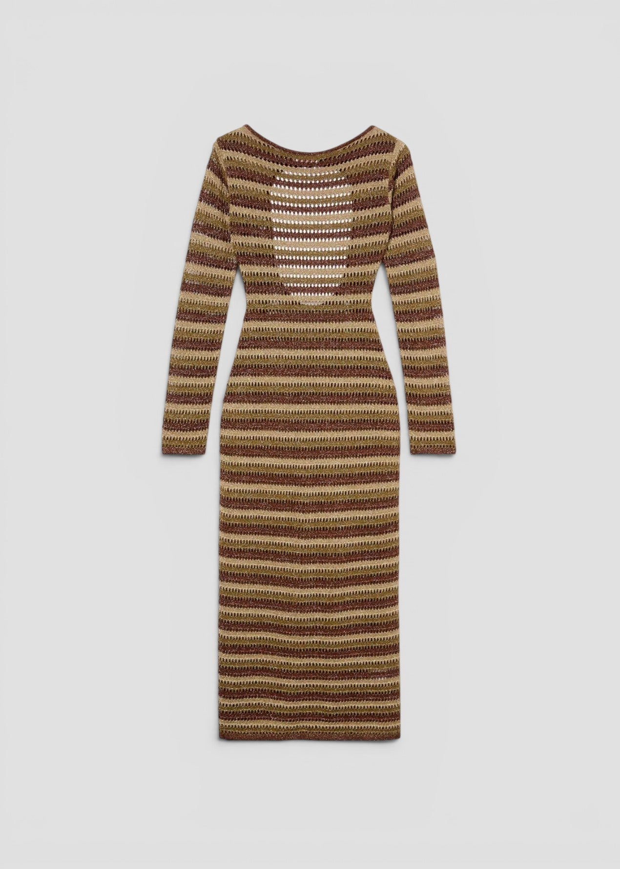 SS26-RYN0001 - 00492L ABITO ROBYN - STRIPES LUREX GOLD