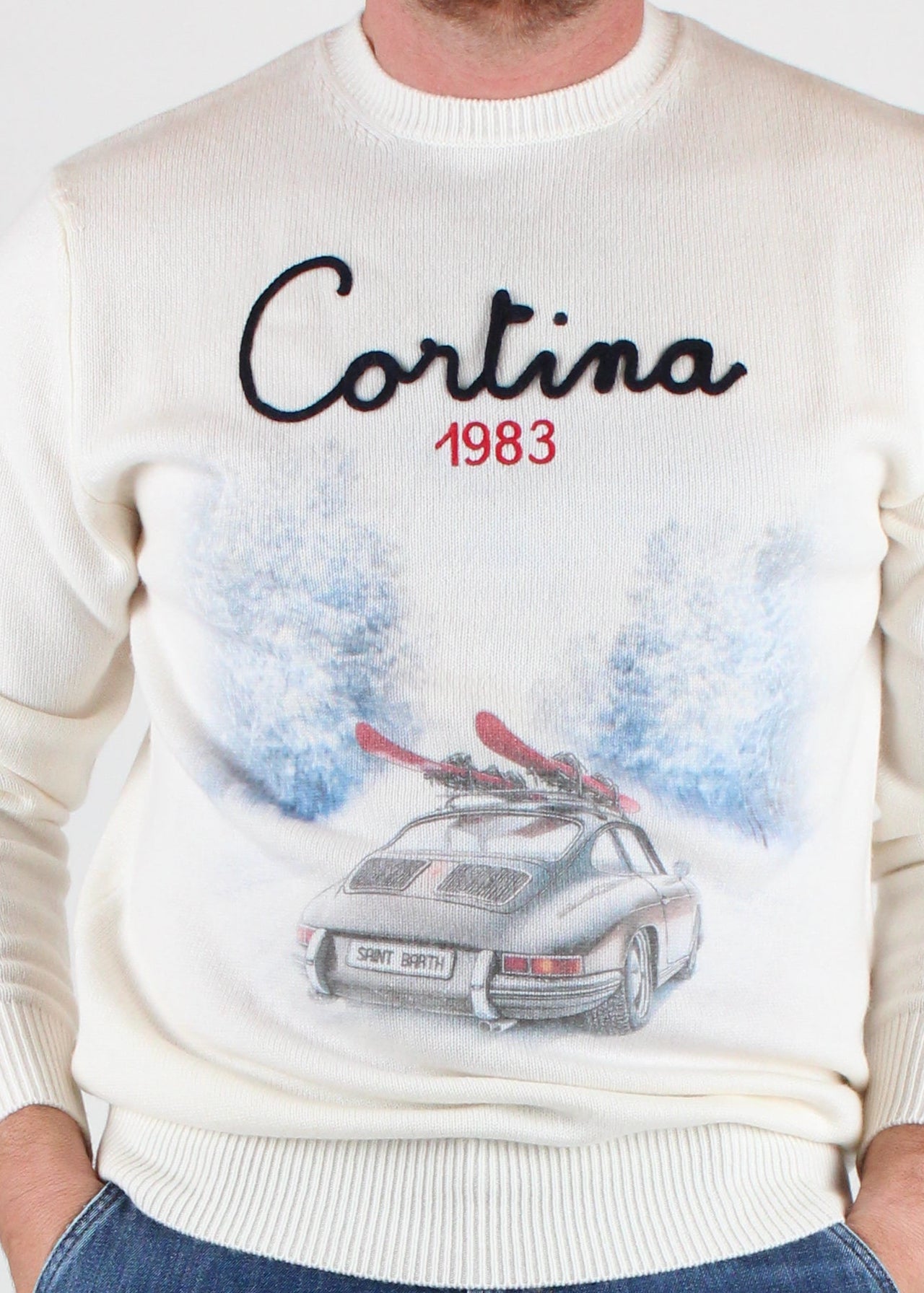 FW25-HER0022-00389I MAGLIONE UOMO HERON PRINT-CORTINA ROAD 10 EMB