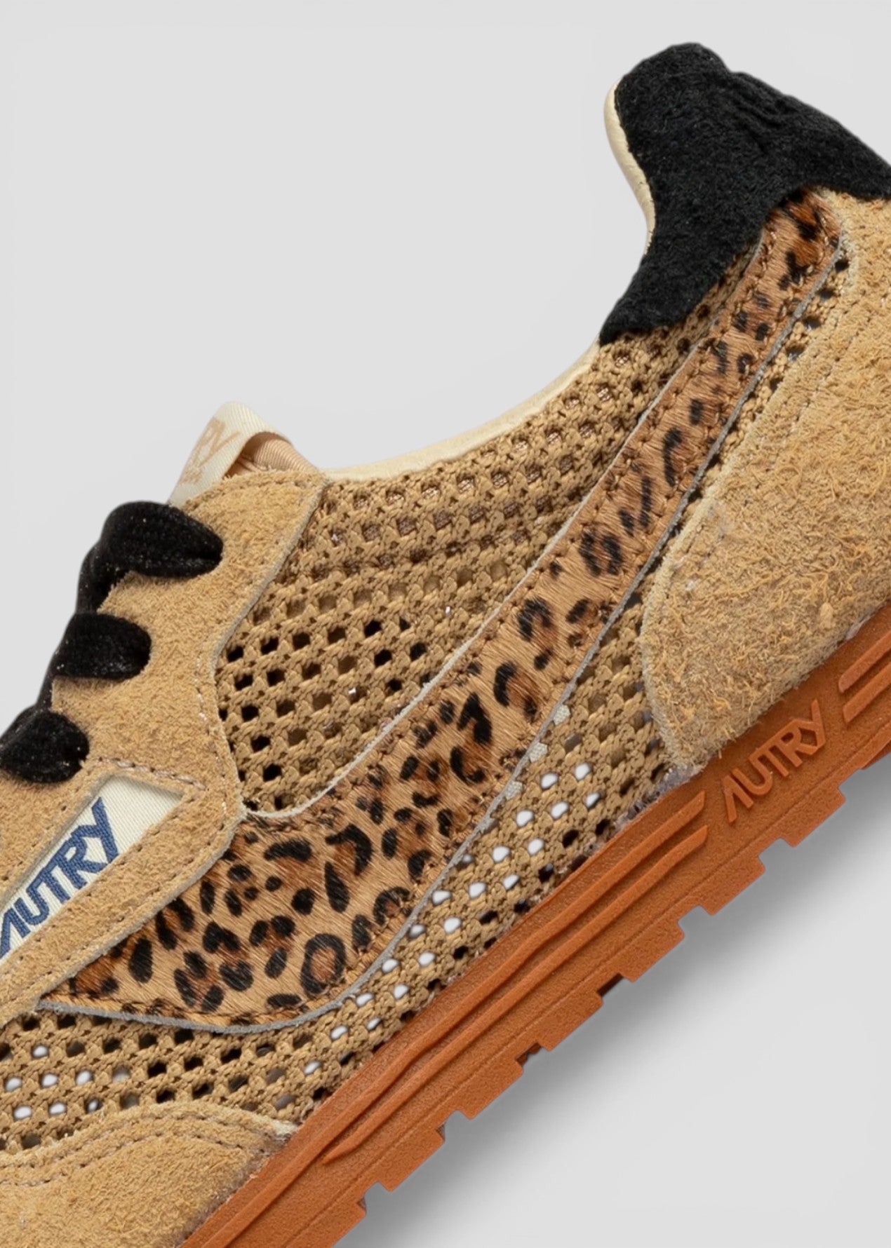 WSLW-KP01 SNEAKERS DONNA WINSPIN KNITTED/SUEDE/PONY TRENCH/LEOPARD/BLACK