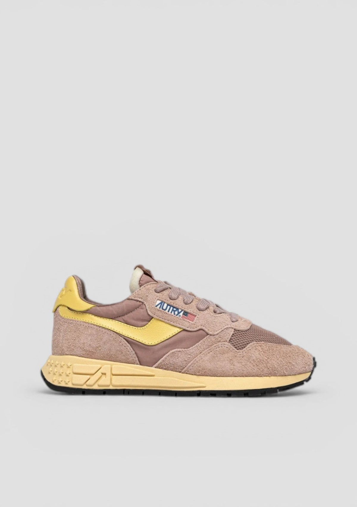 SS26-WWLW-UT47 SNEAKERS DONNA REELWIND SUEDE/NET ROSE CANNEL/RAFFIA