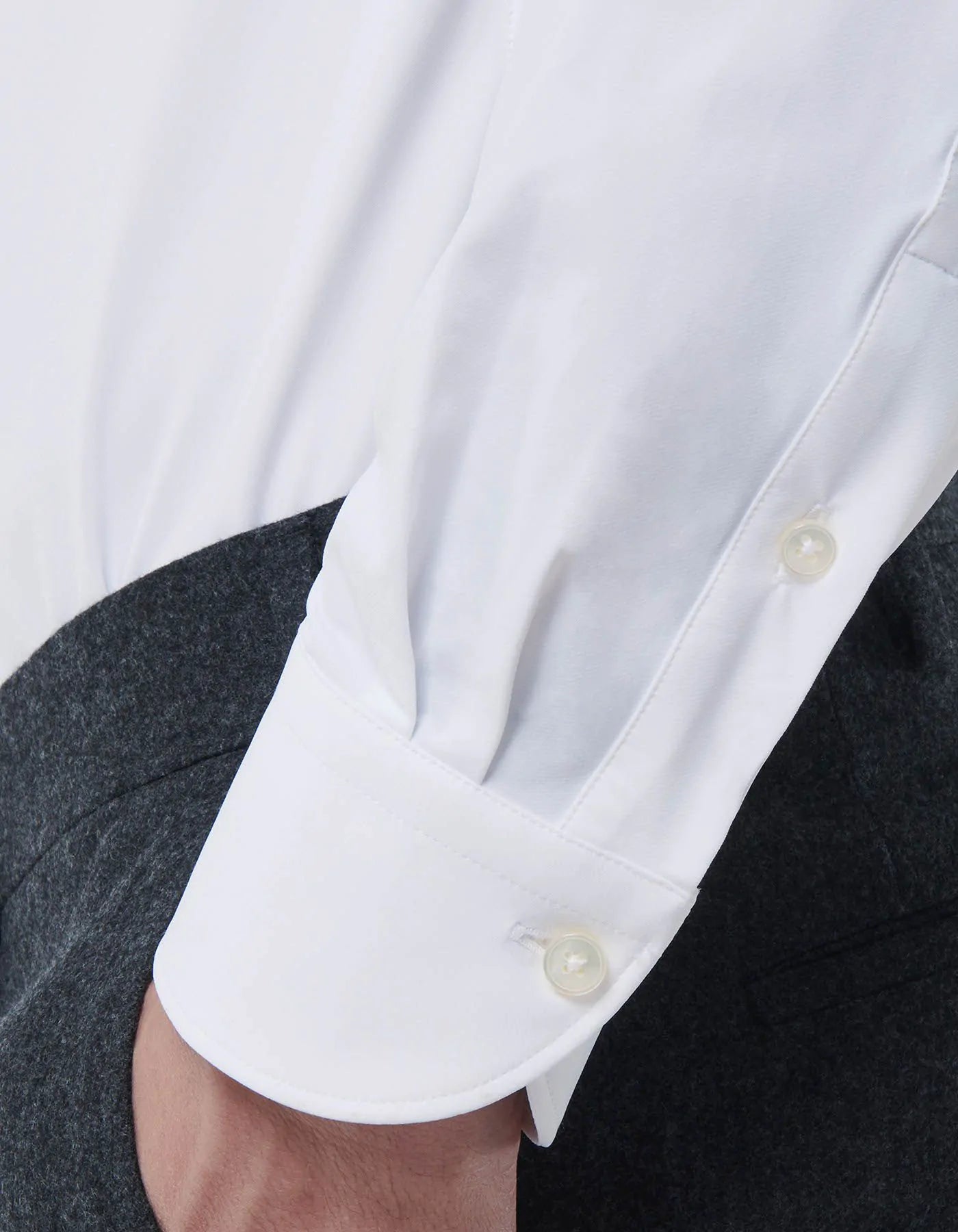 FW25-ACT558ML CAMICIA IN JRS UOMO COLORE BIANCA