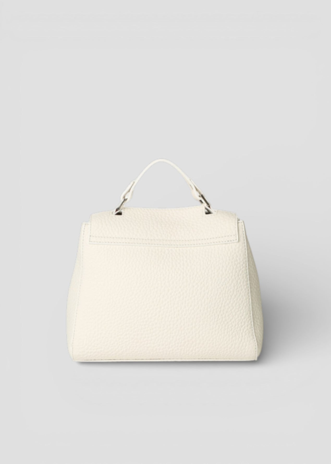 SS26-B01999-SOF BORSA SVEVA SOFT PICCOLA A MANO IN PELLE CON TRACOLLA BIANCO