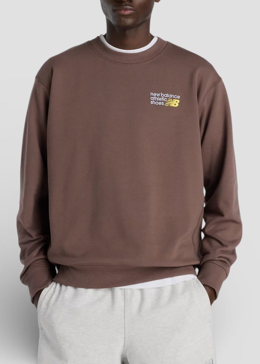 SS26-MT41547ABP FELPA SENZA CAPPUCCIO ATHLETIC PREMIUM LOGO CREW COL.CORTADO