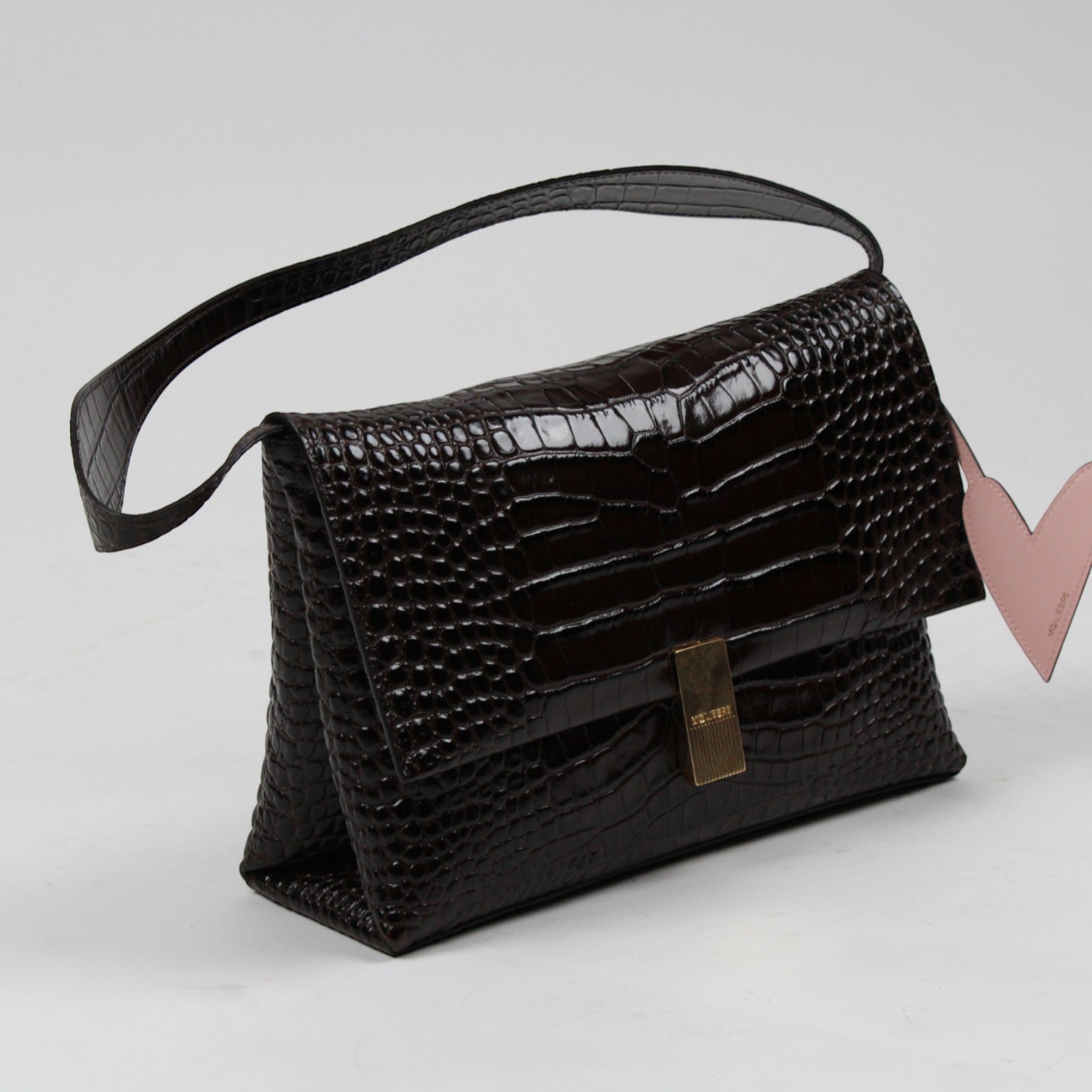 BORSA OLIVIA COL.BROWN IN VITELLO STAMPA COCCO