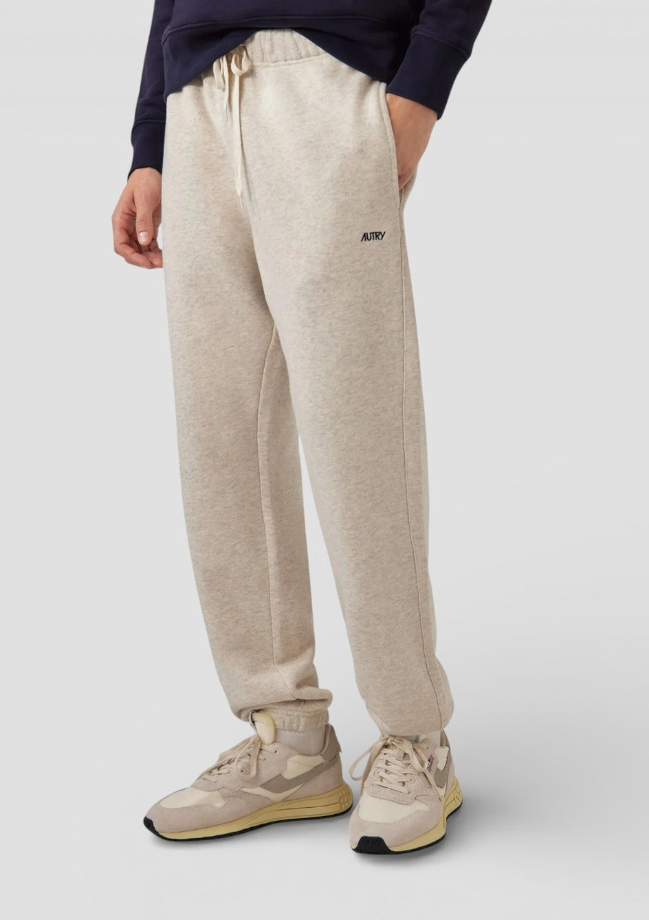 SPPM-003M PANTALONE IN FELPA UOMO GRIGIO MELANGE