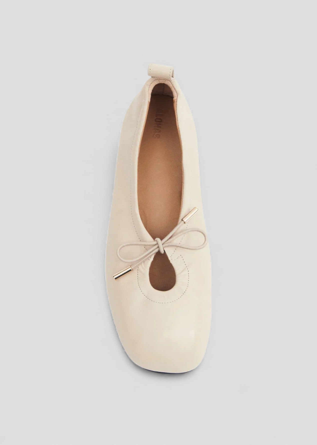 SS26-100303-01. ROSALIND BALLERINA IN PELLE CREMA