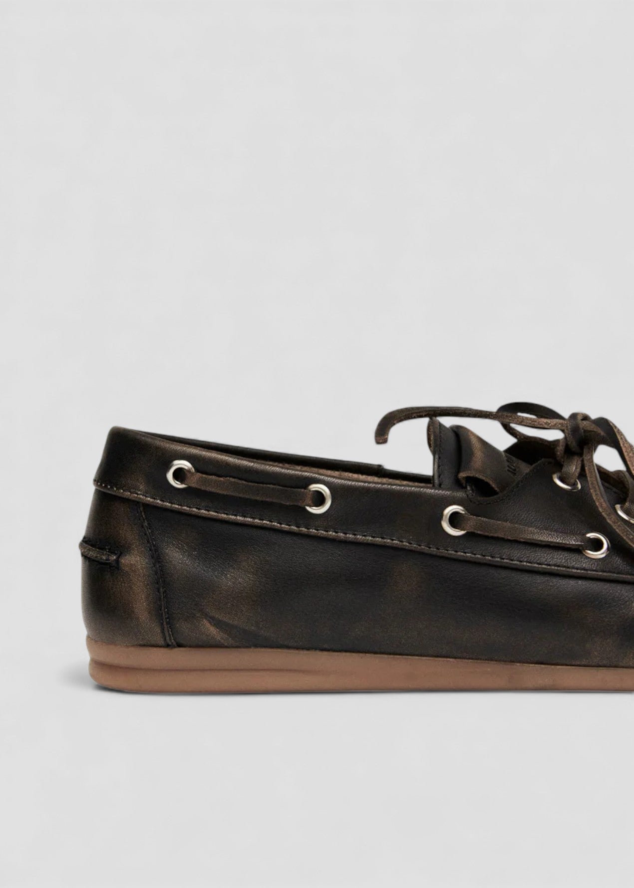 SS26-101262-01. ROWAN. MOCASSINI IN PELLE MARRONE