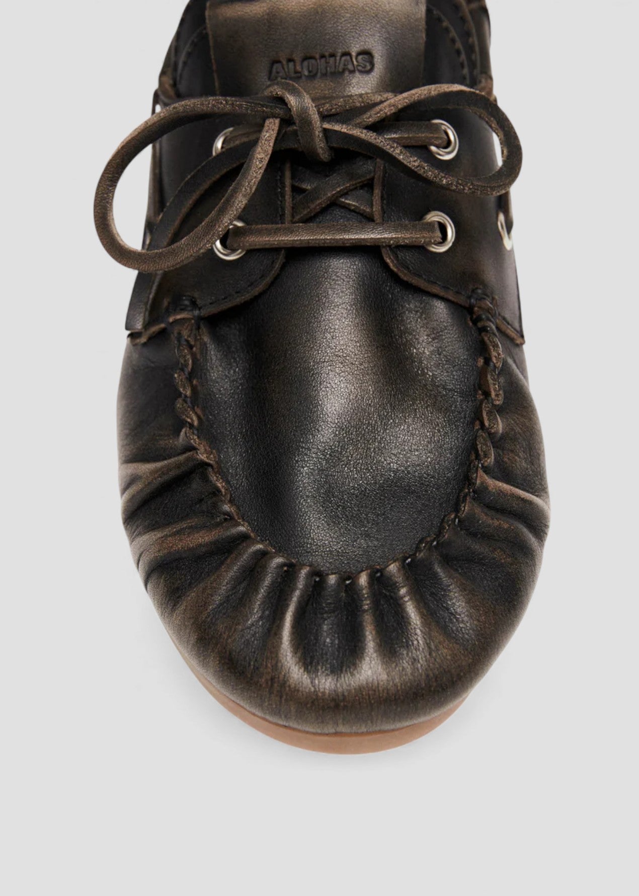 SS26-101262-01. ROWAN. MOCASSINI IN PELLE MARRONE